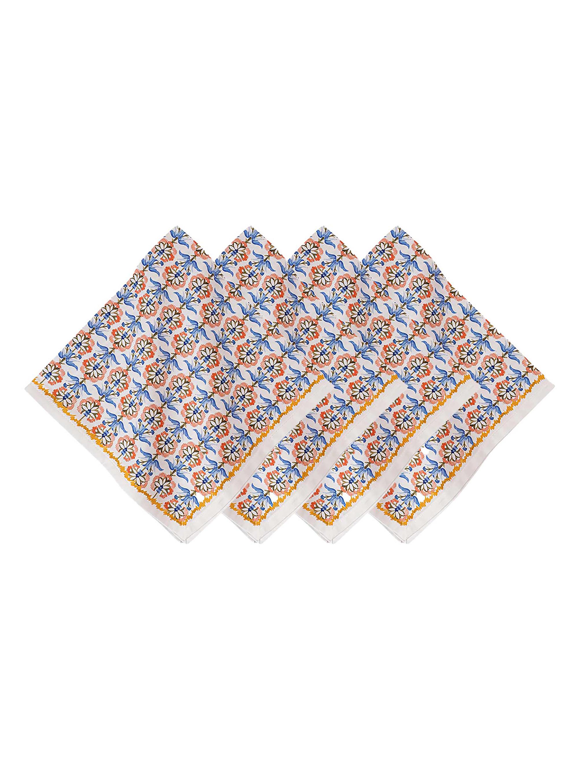 Juliska Eyelet 4-Piece Napkin Set - Chambray