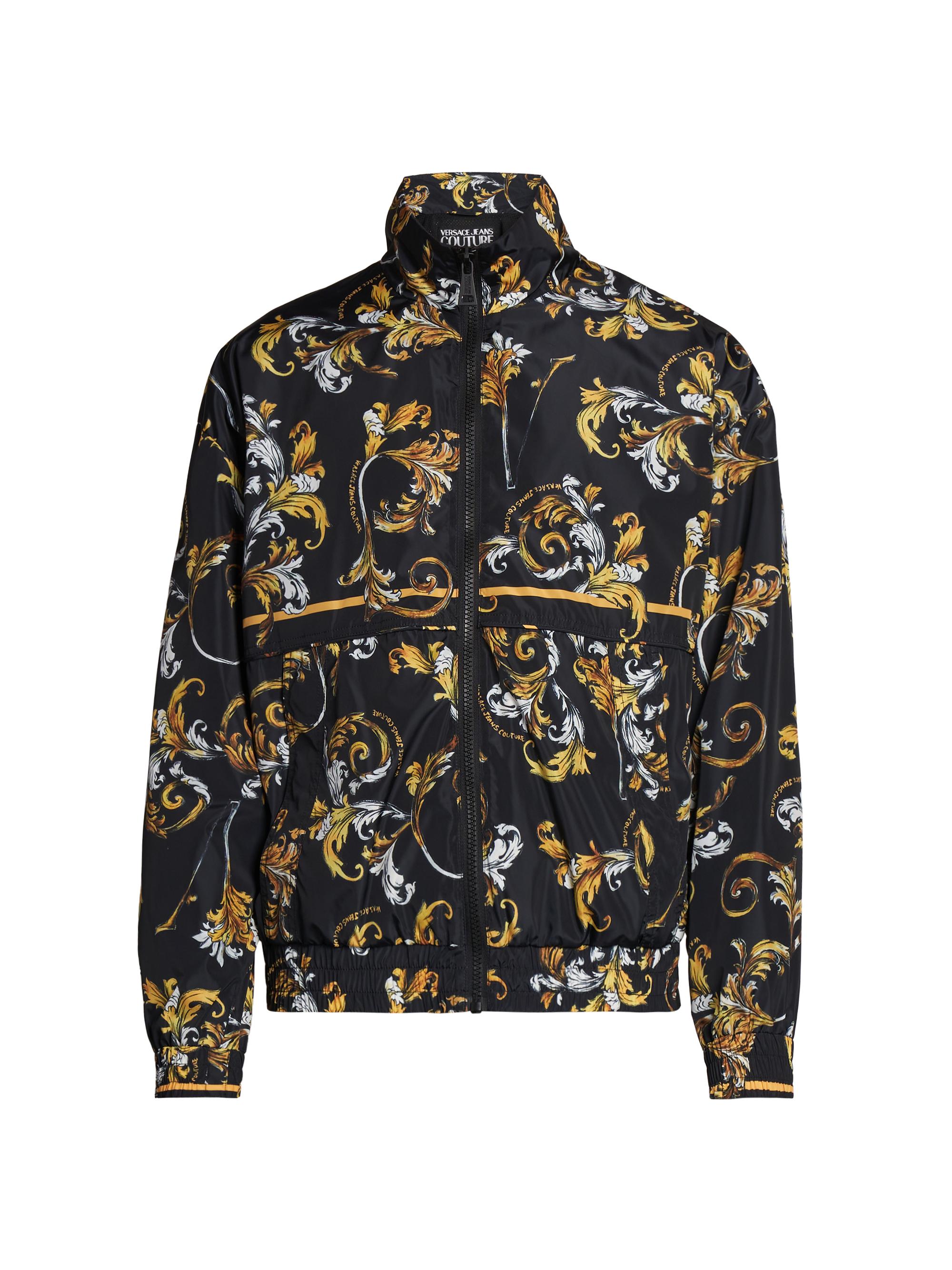 Versace Jeans Couture Men's Baroque Windbreaker Jacket - Black Gold