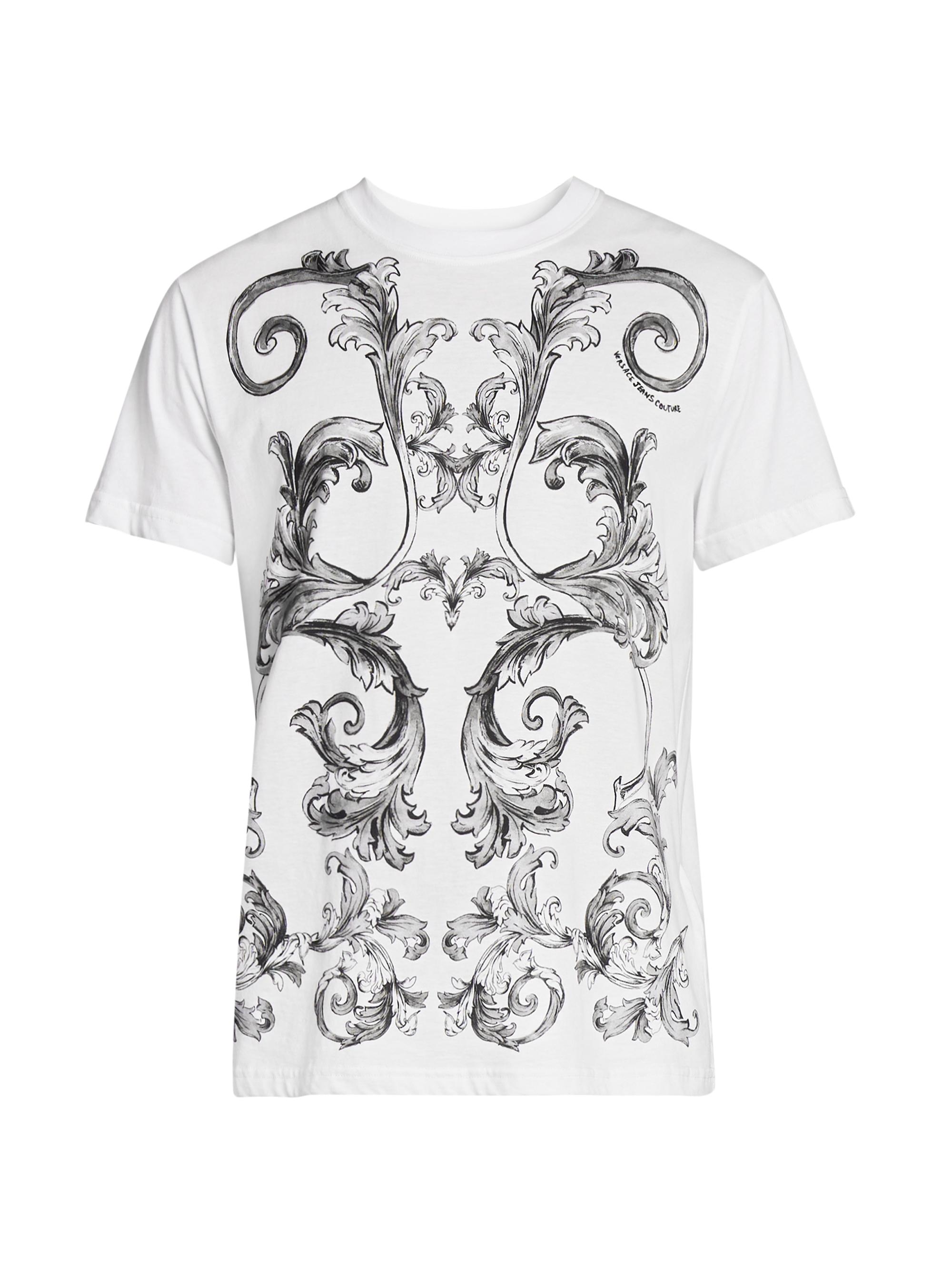 Versace Jeans Couture Men's Baroque Cotton T-Shirt - White