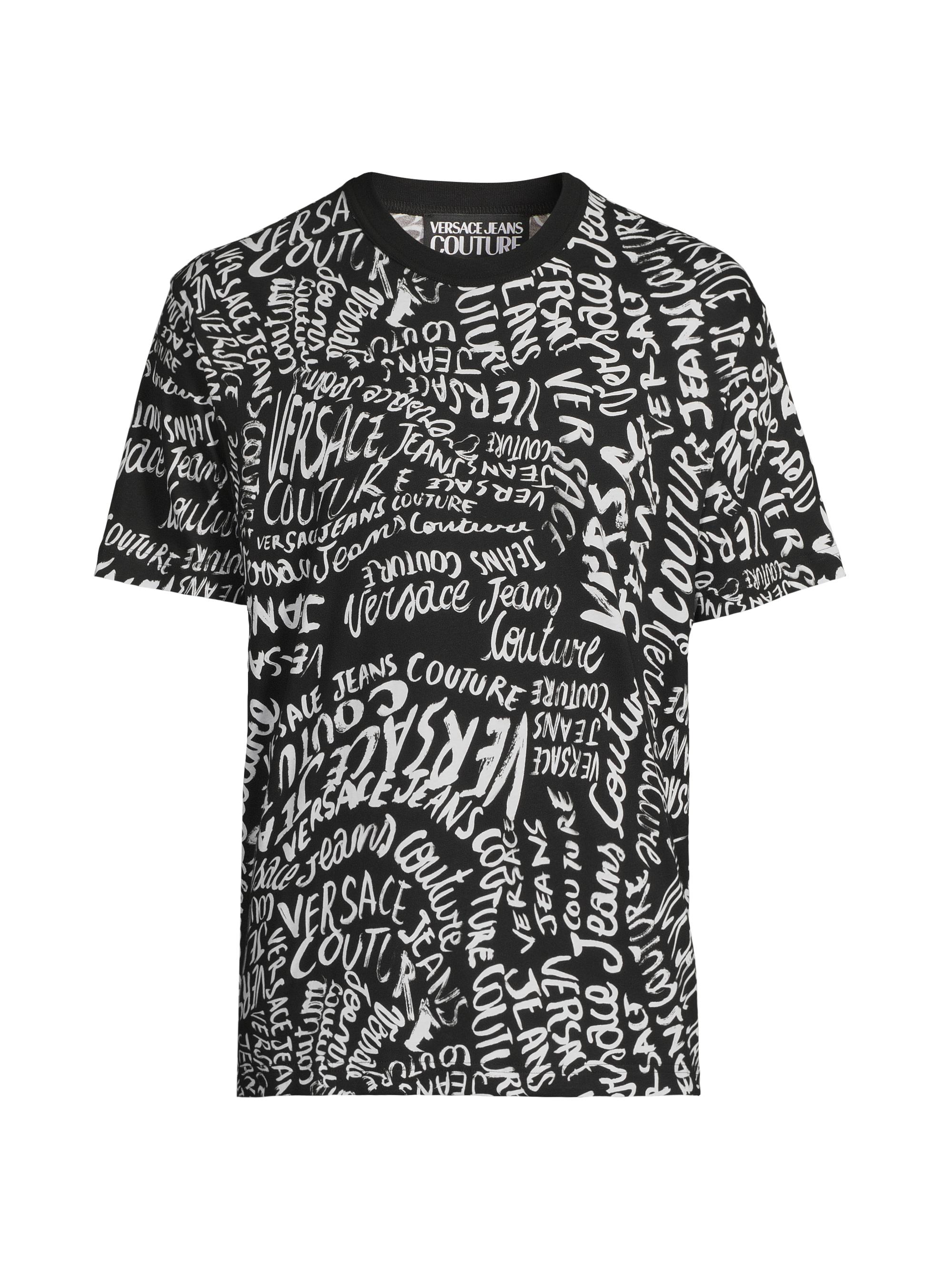 Versace Jeans Couture Men's Scribble Print T-Shirt - Black White