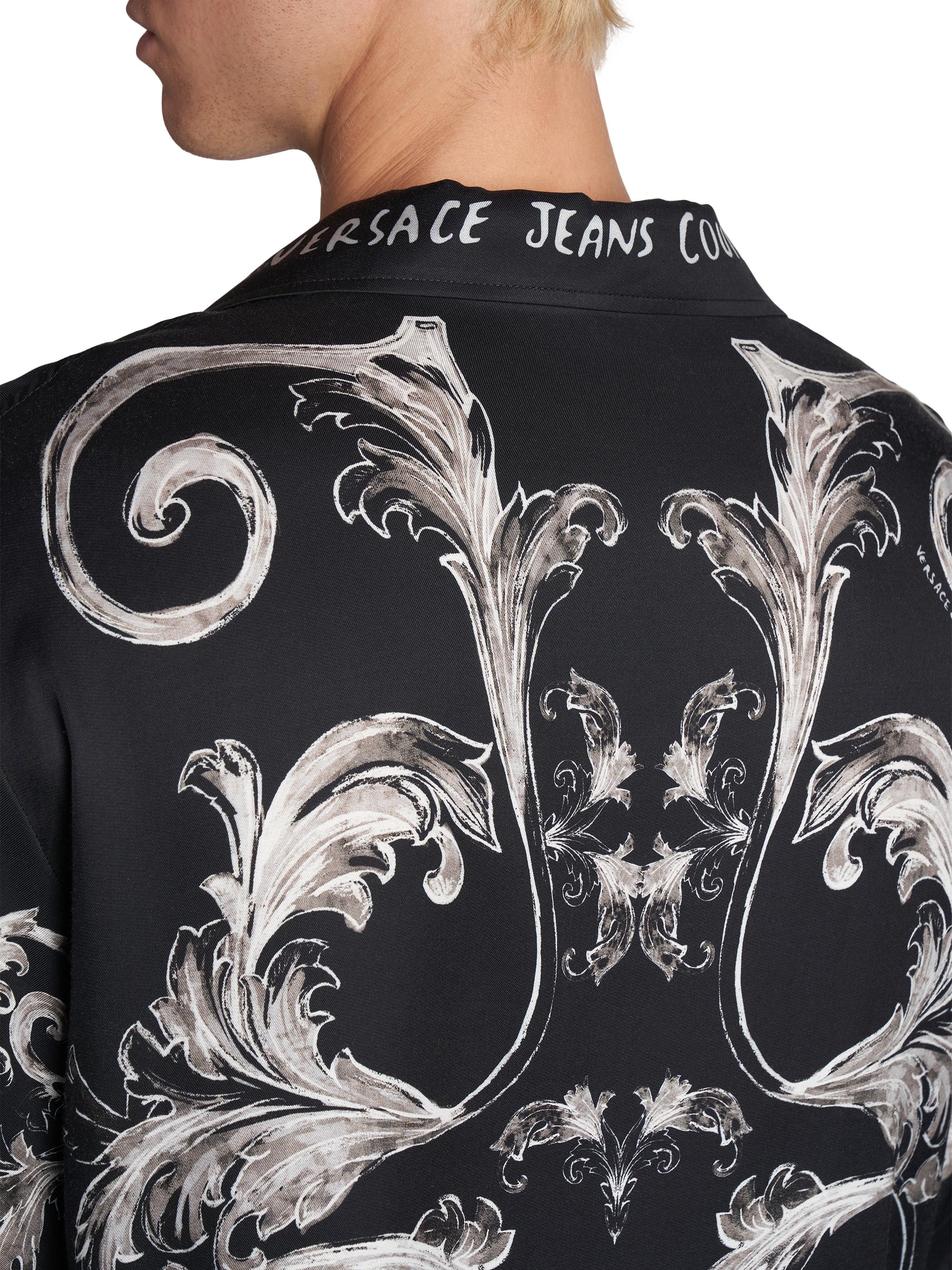Versace Jeans Couture Baroque Short Sleeve Button-Front Shirt
