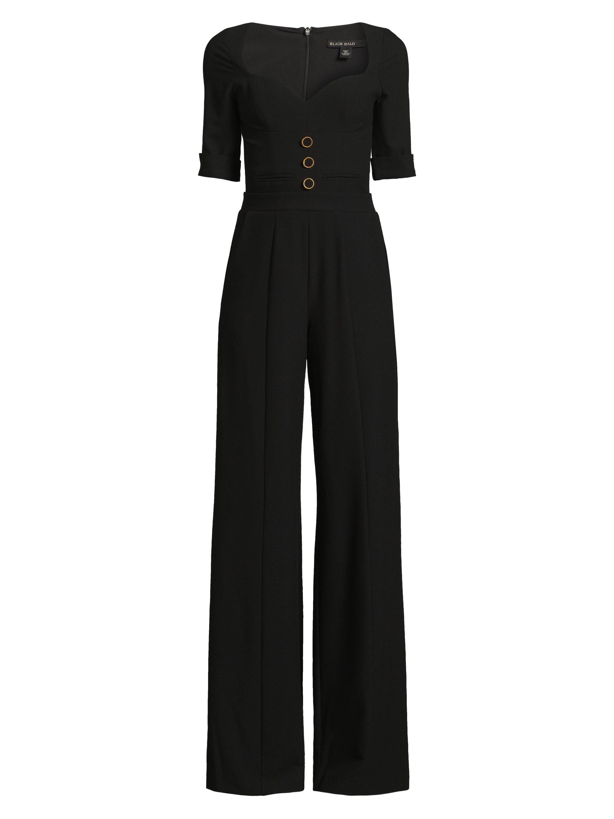 Black Halo Women's Kerry Short-Sleeve Jumpsuit - Black