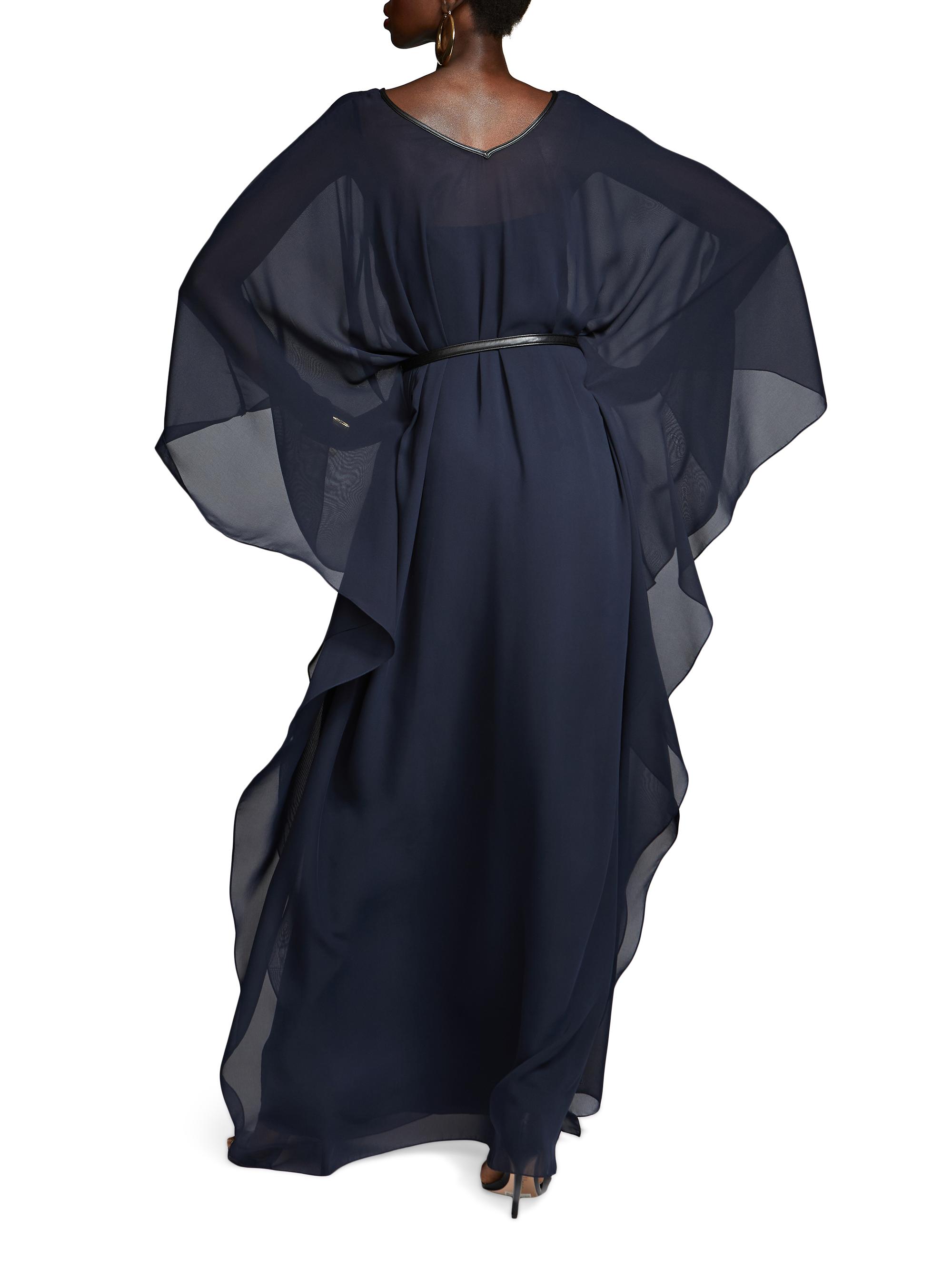 Halston May Chiffon Belted Caftan Dress Saks Fifth Avenue