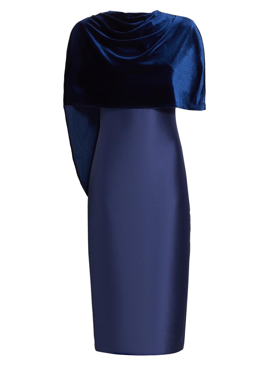 クリスタル★カットアウト★ワンピース★ BADGLEY MISCHKA Badgley Mischka Botanical Leaf Ruffled One-Shoulder Chiffon