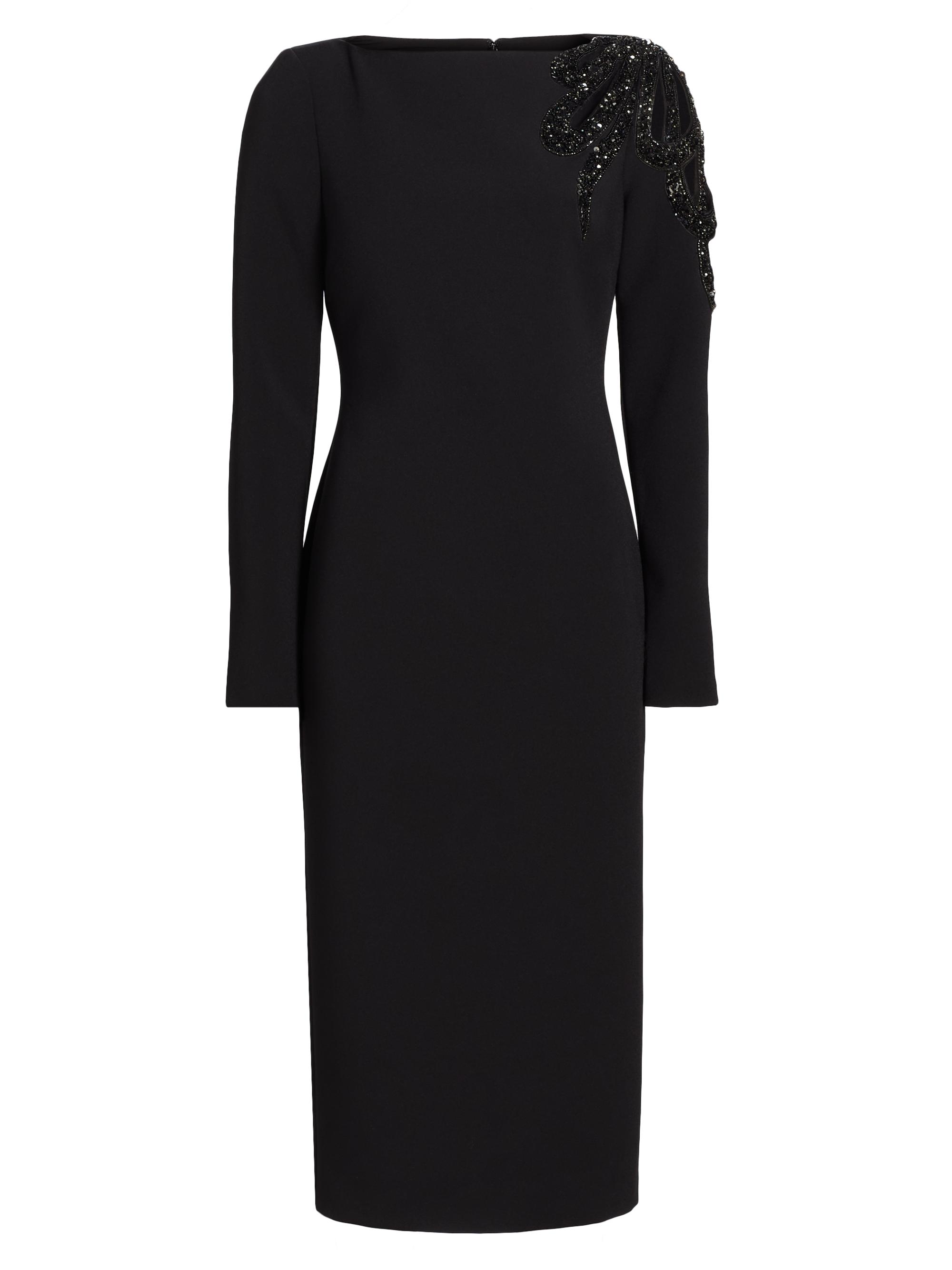 Badgley Mischka Women's Embellished Boatneck Cocktail Dress - Black