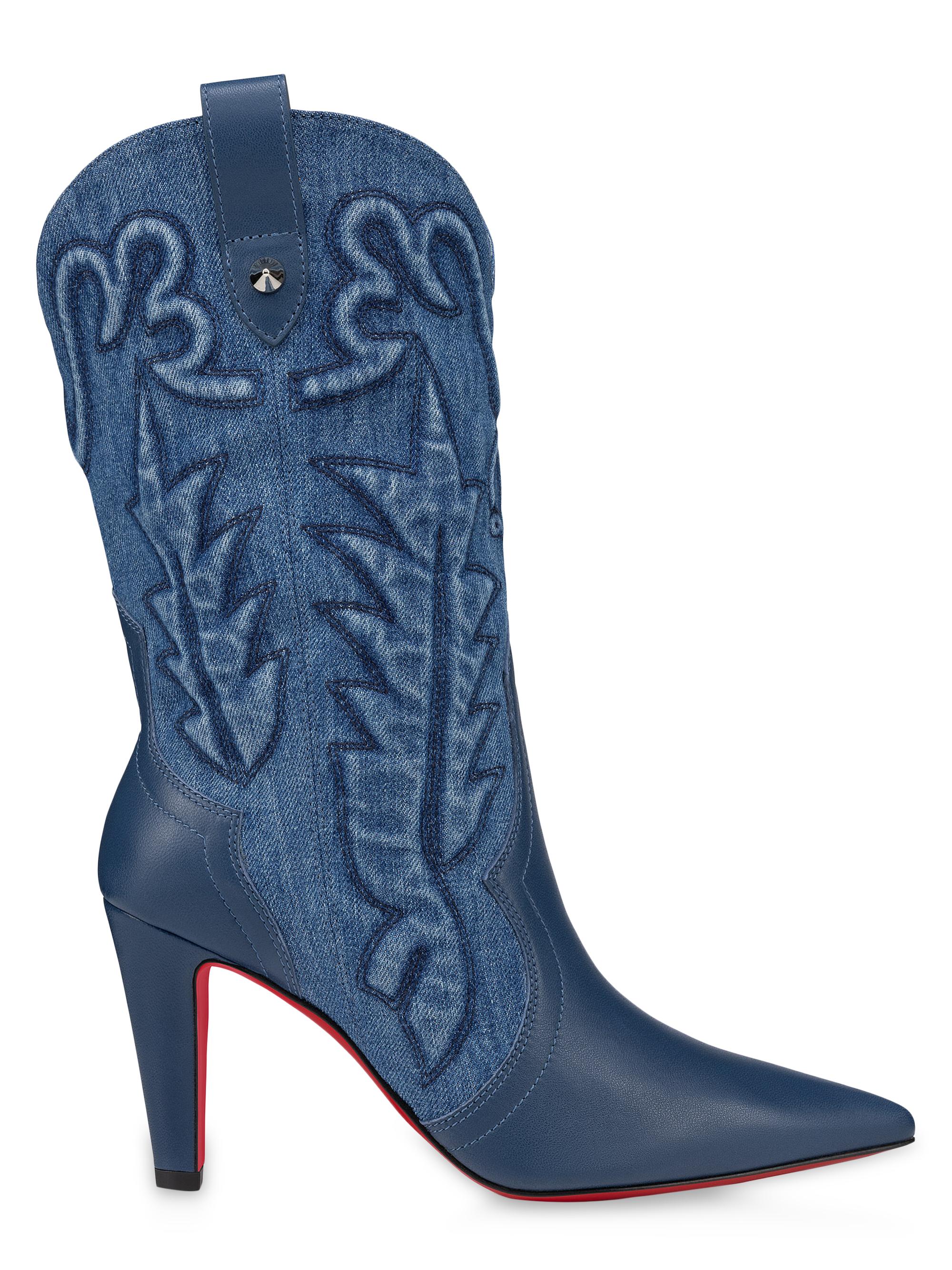 Christian Louboutin Women's Santiabooty Boots - Blue