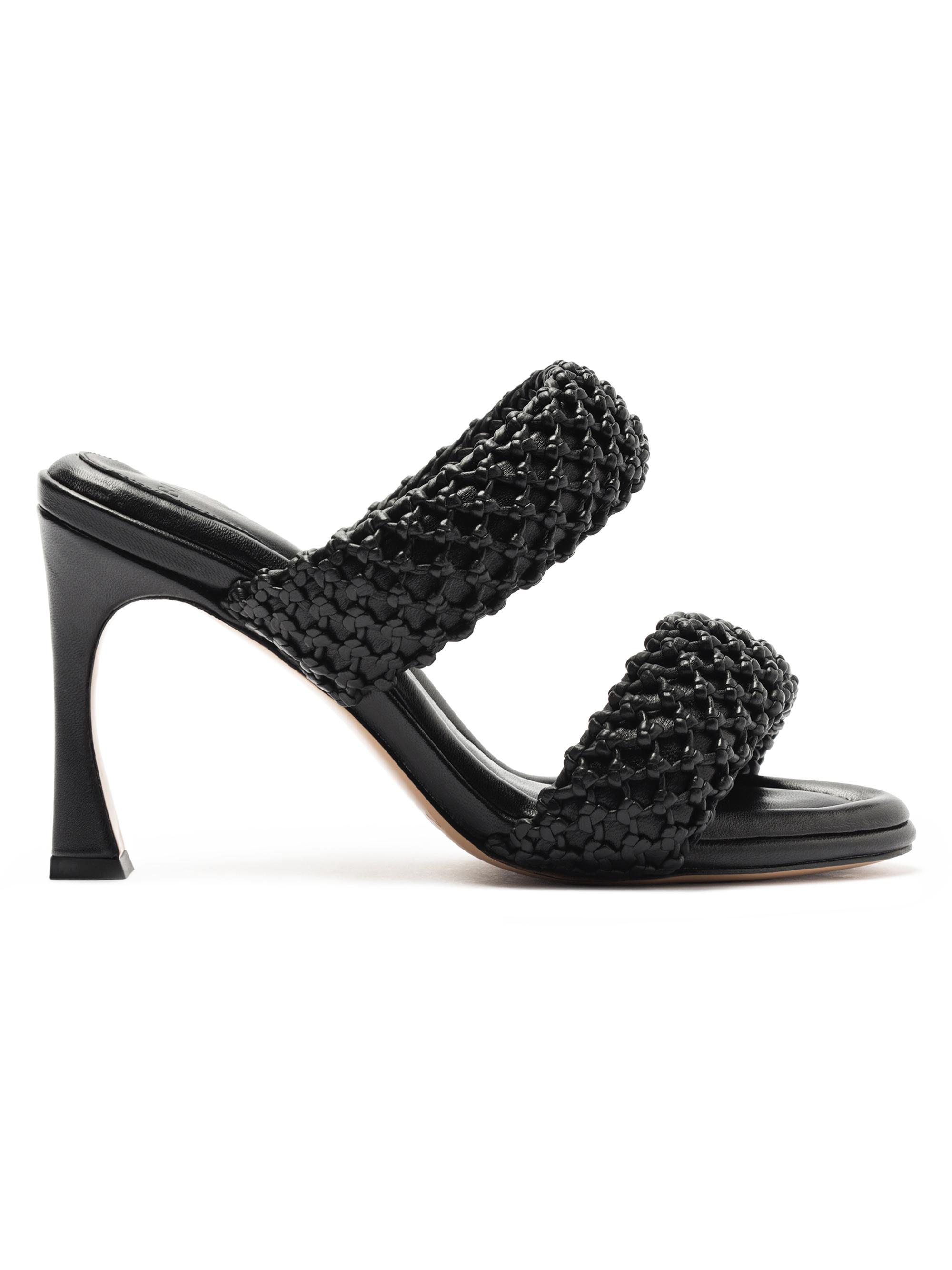 Alexandre Birman Women's Lilla 80MM Woven Leather Sandals - Black