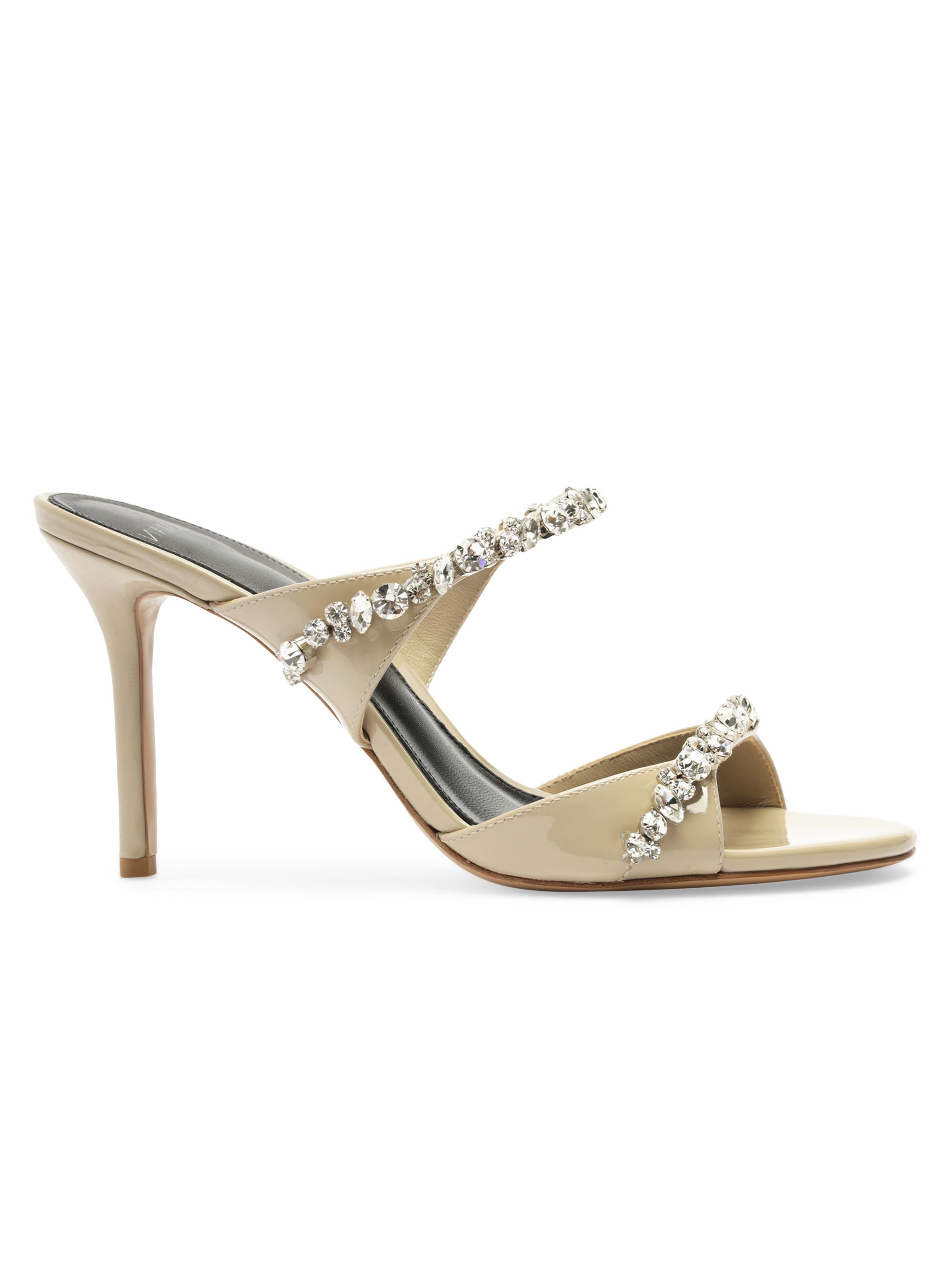 Alexandre Birman Women's Gianna 85MM Crystal-Embellished Sandals - Chalk