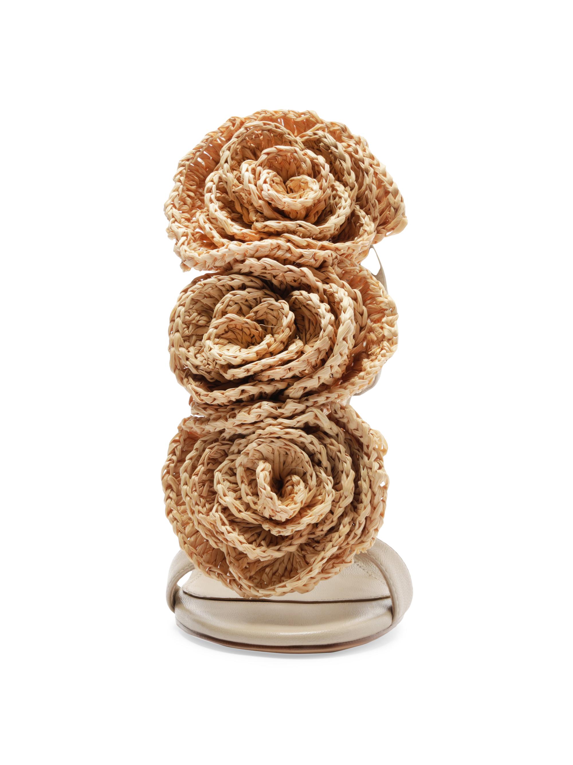 SALE中【正規品】bibiy ALEXAFLOWERROMPERS Sサイズ Alexandre Birman Sadie Flower 100MM Leather & Raffia Sandals