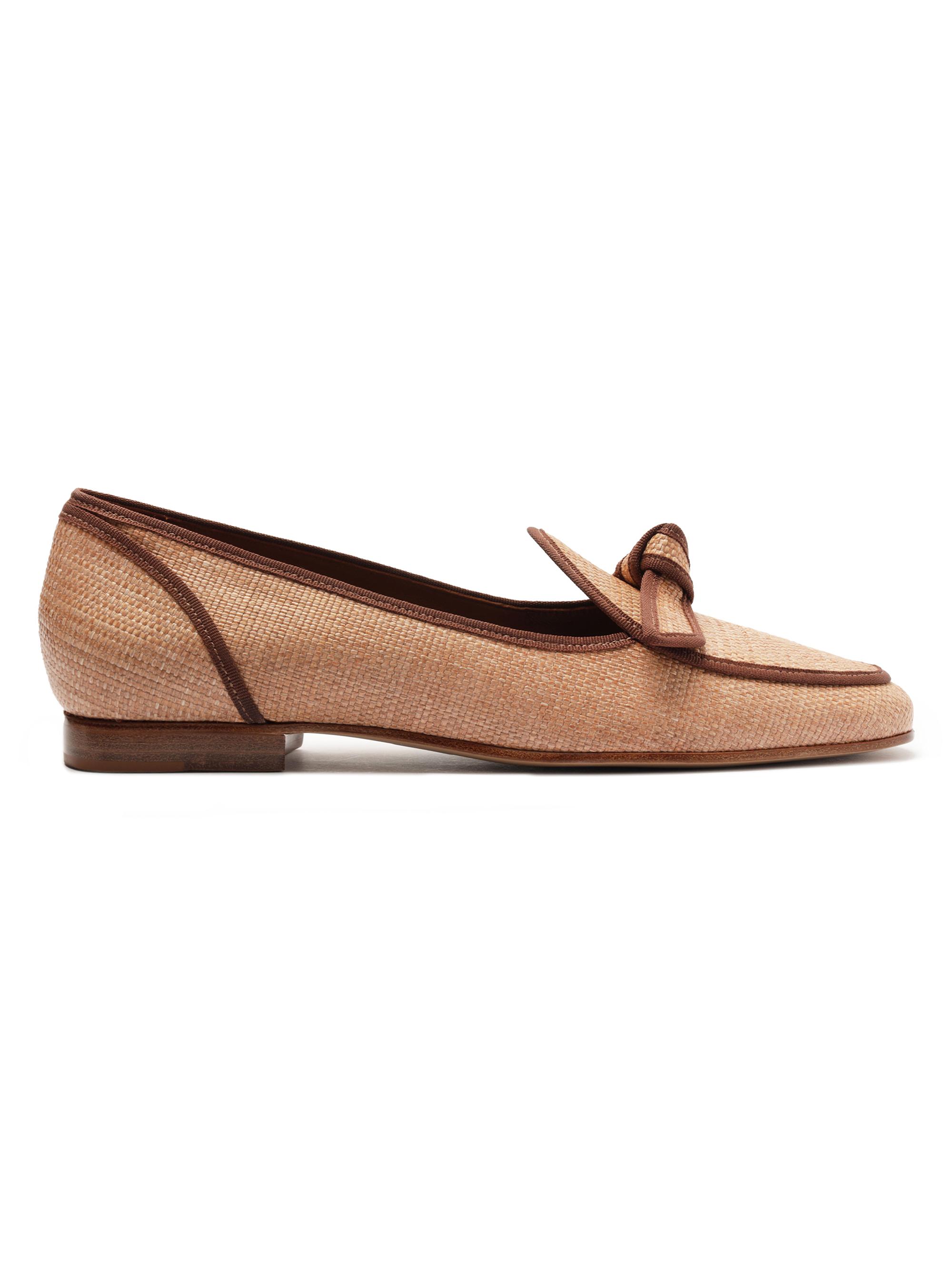 Alexandre Birman Women's Raffia & Grosgrain Loafers - Espresso