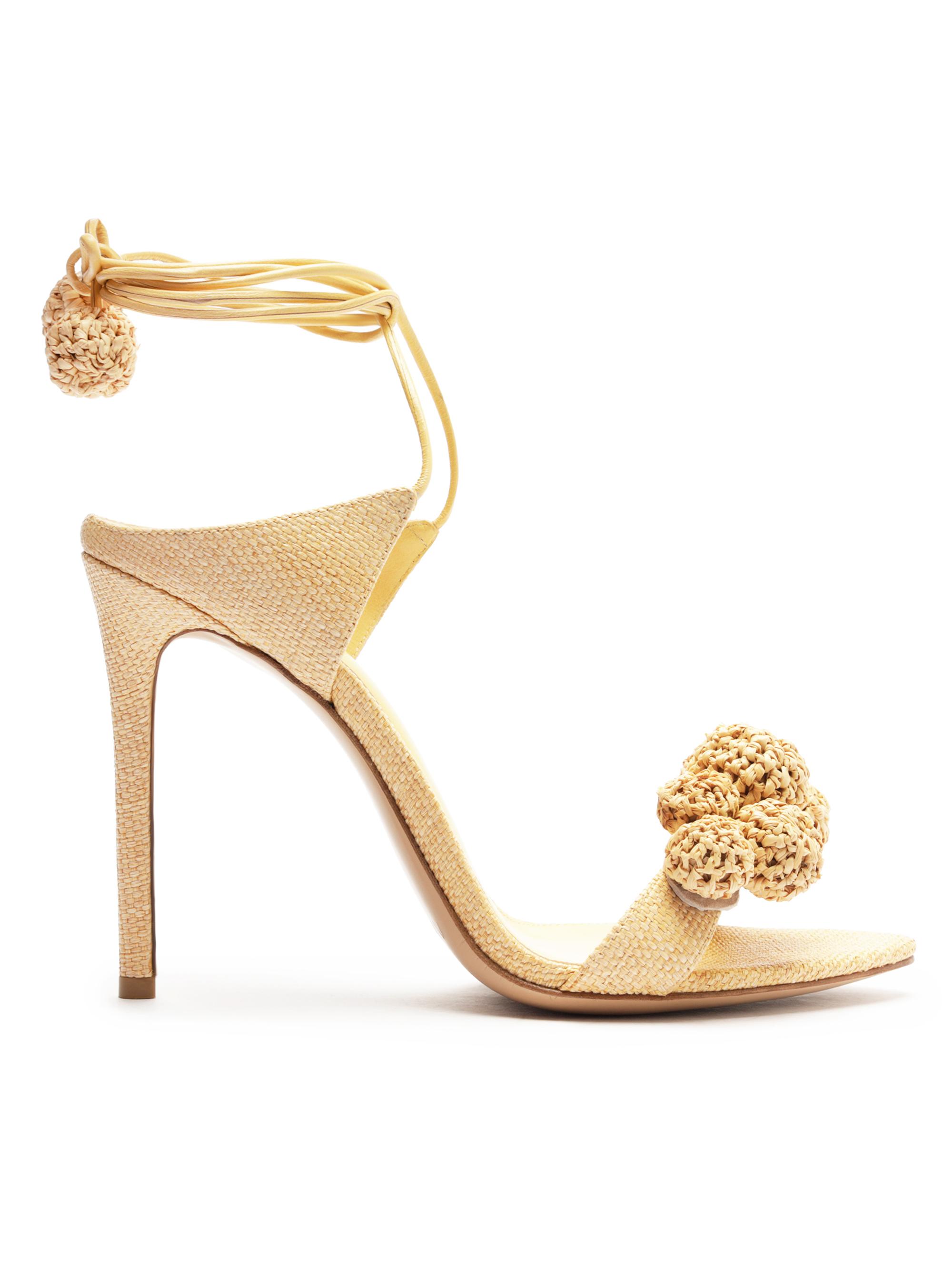 Alexandre Birman Women's Resse 0MM Raffia Ankle-Wrap Sandals - Natural