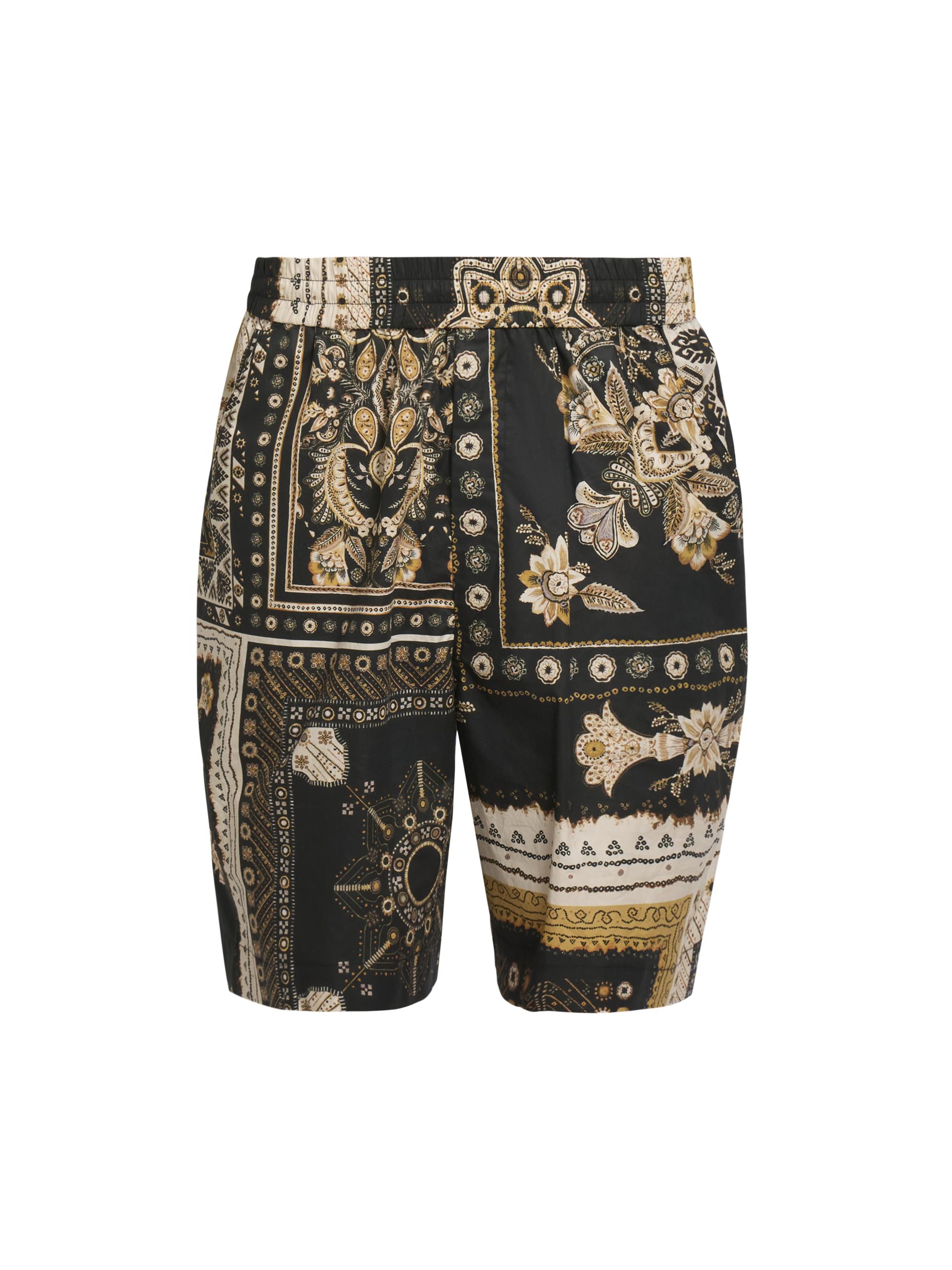 Isabel Marant Men's Gregorian Patchwork Cotton Shorts - Black Ochre