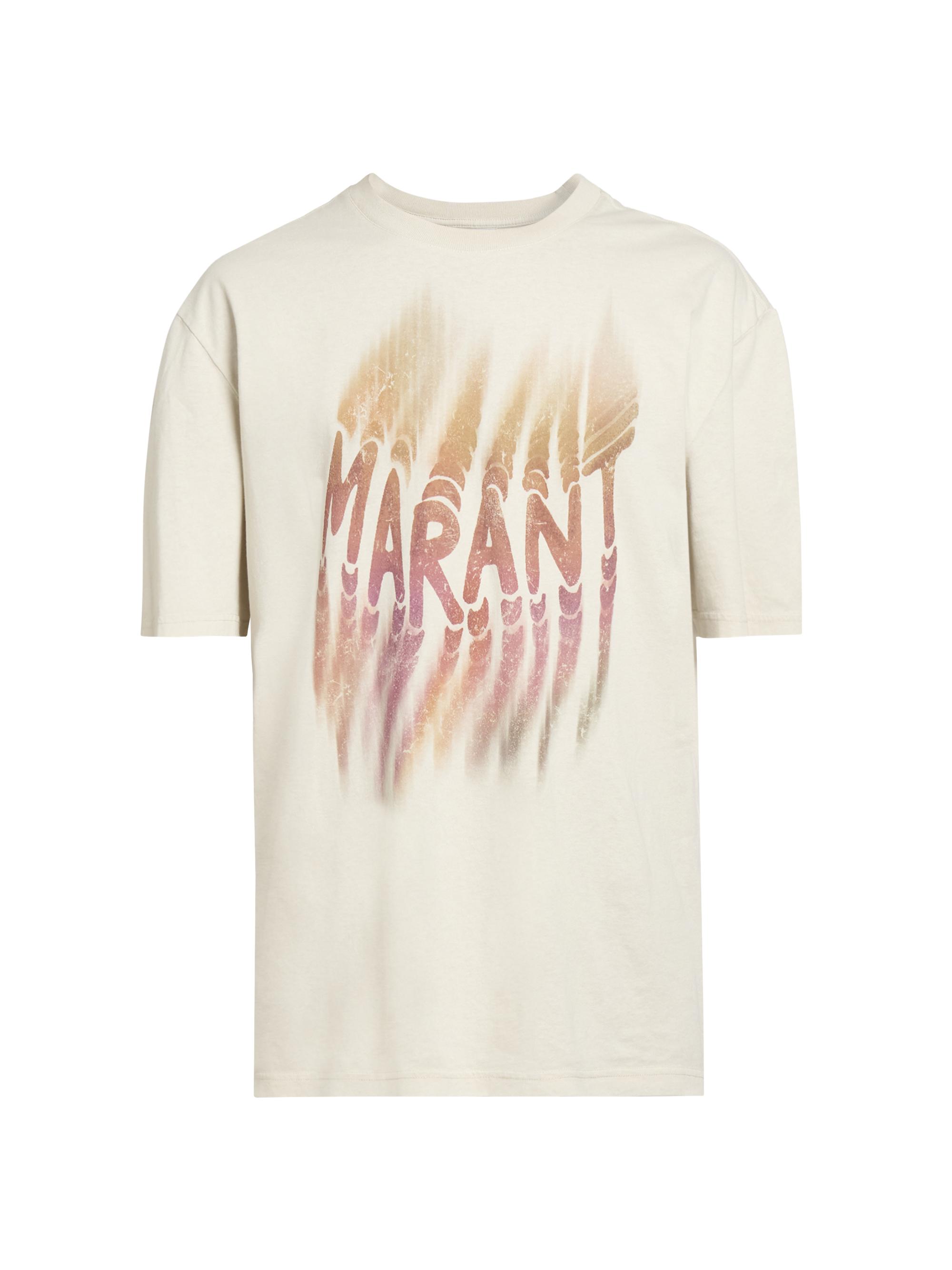 Isabel Marant Men's Hugo Cotton Crewneck T-Shirt - Ecru