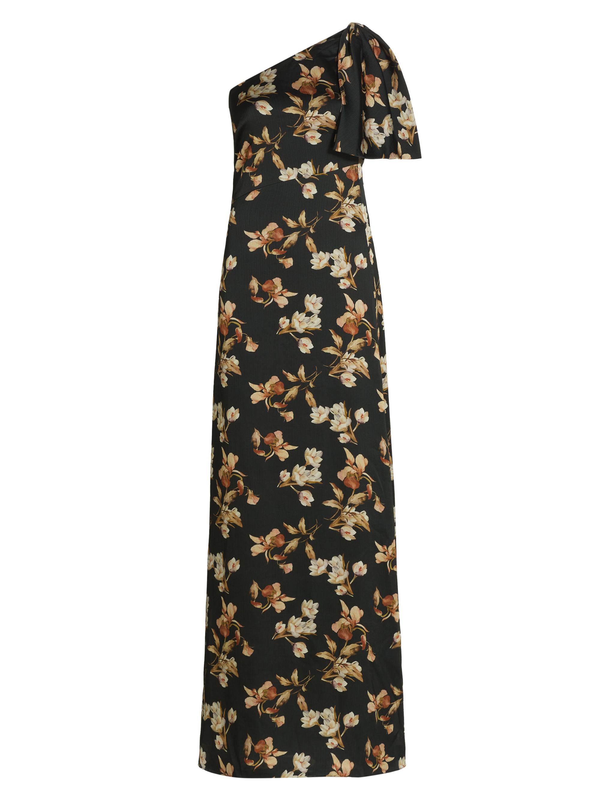 Sachin & Babi Women's Chelsea Floral One-Shoulder Gown - Black Venetia Petals
