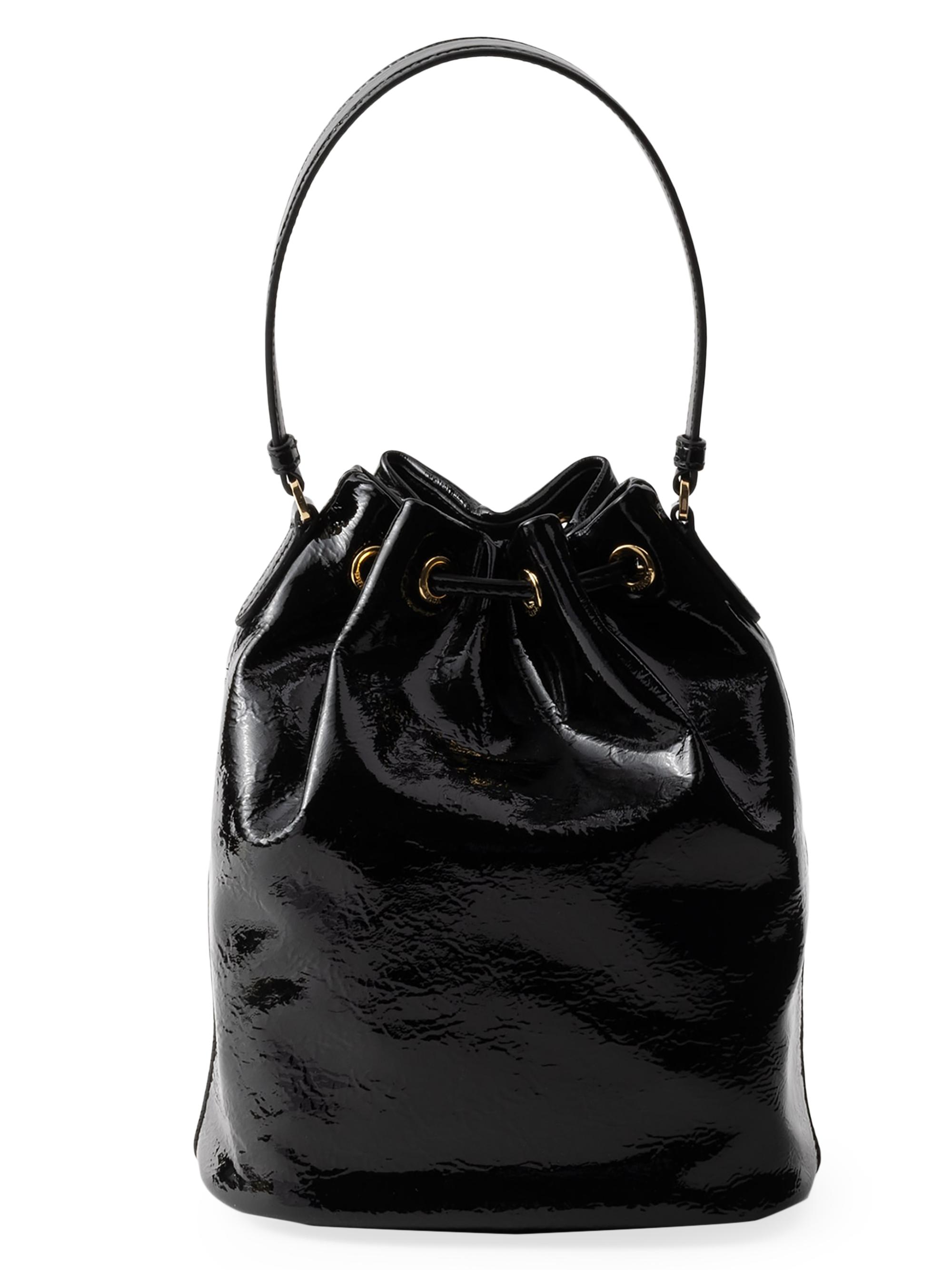 Prada Duet Naplak Patent Leather Bucket Bag | Saks Fifth Avenue