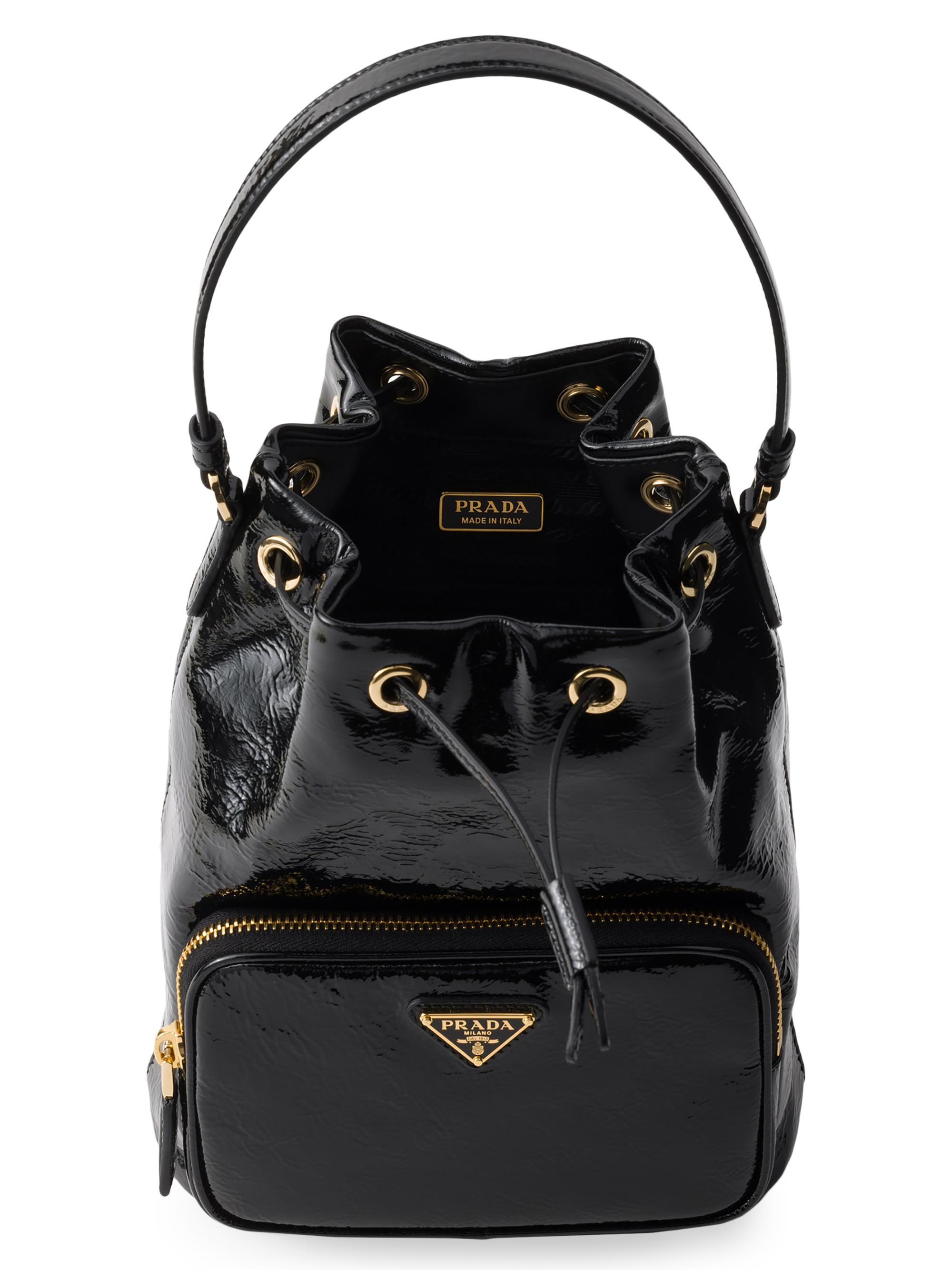 バッグ Prada Duet Re-Nylon bucket bag Prada Duet Naplak Patent Leather Bucket Bag | Saks Fifth Avenue