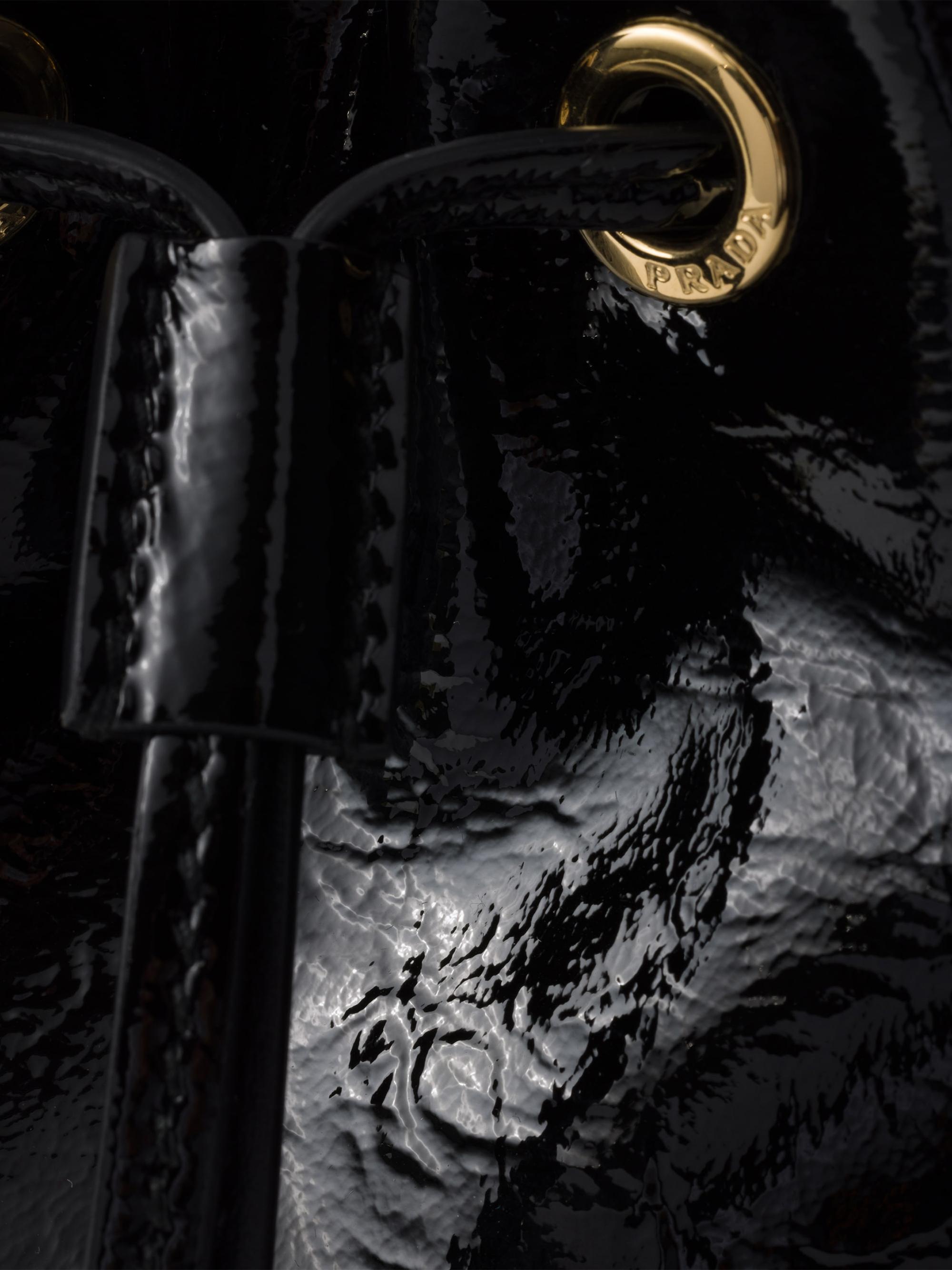 Prada Duet Naplak Patent Leather Bucket Bag | Saks Fifth Avenue