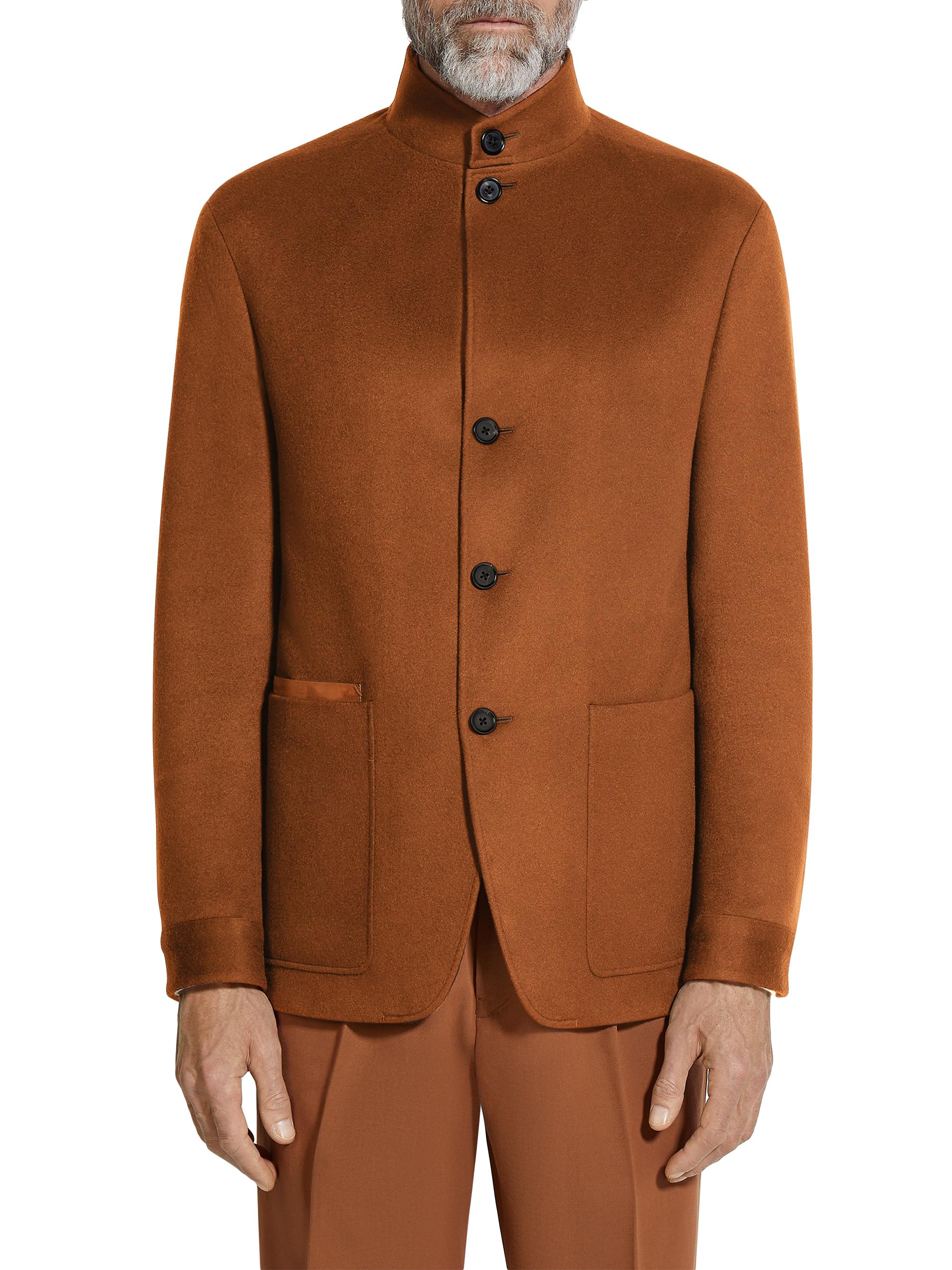 ZEGNA Men's Oasi Cashmere II Conte Chore Jacket - Dark Foliage