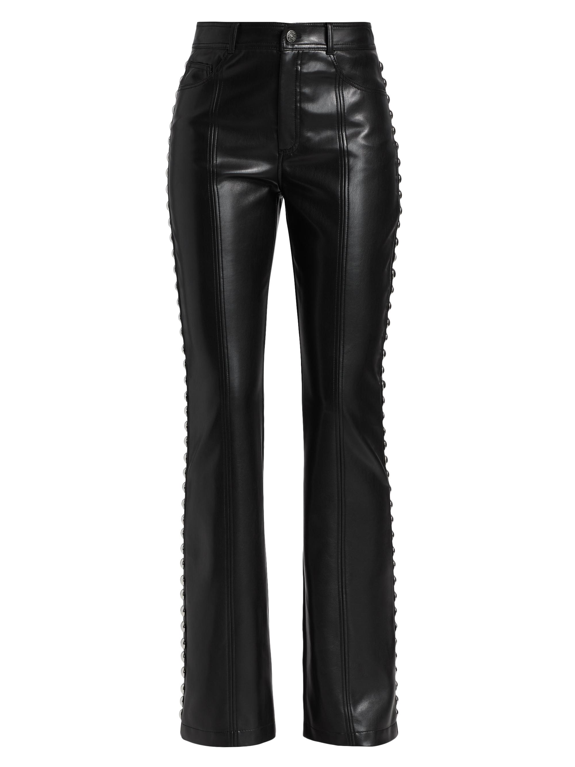 CINQ A SEPT Women's Shailene Studded Faux Leather Pants - Black