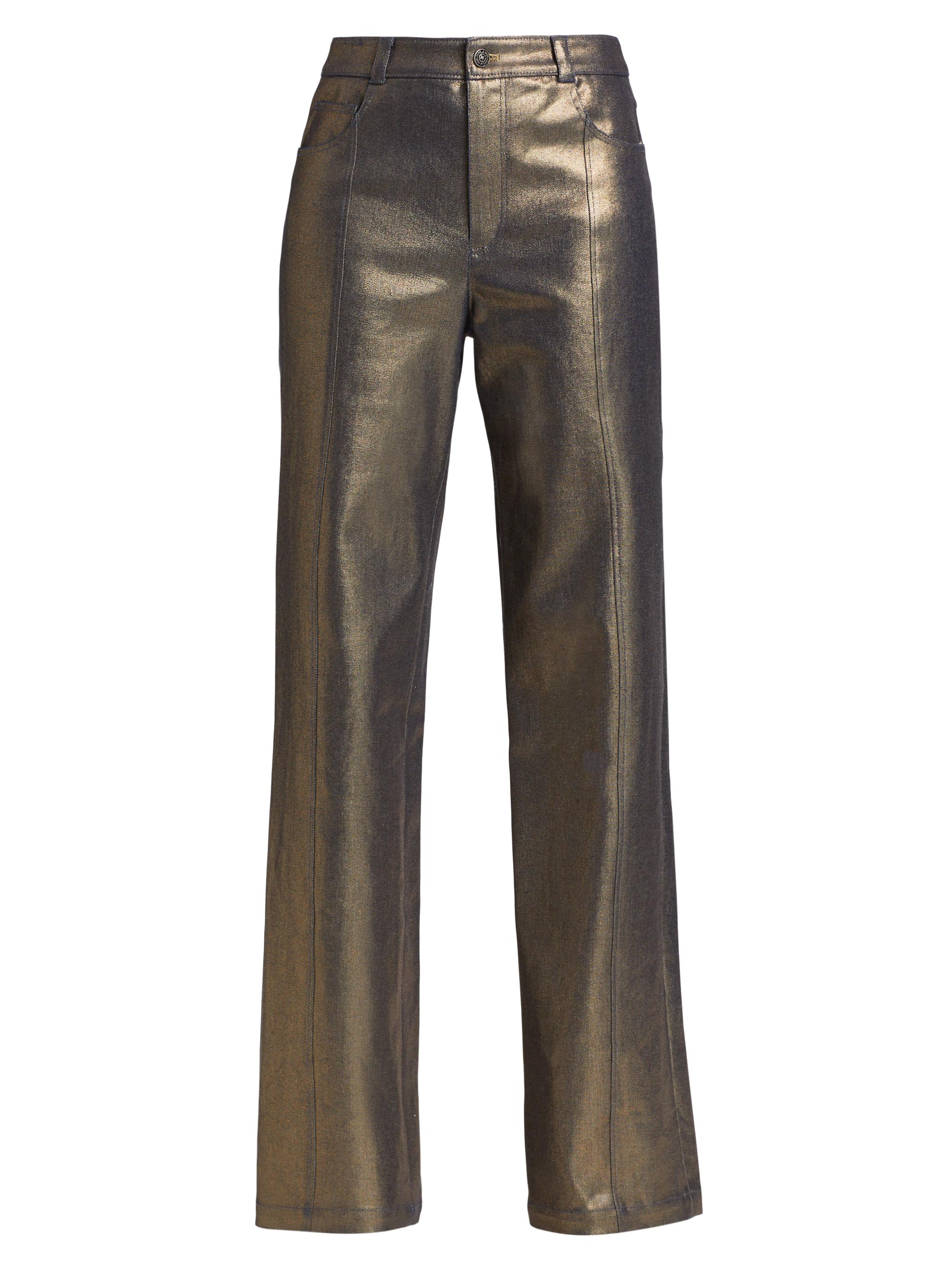 Cinq à Sept Francine Coated Straight Pants | Saks Fifth Avenue