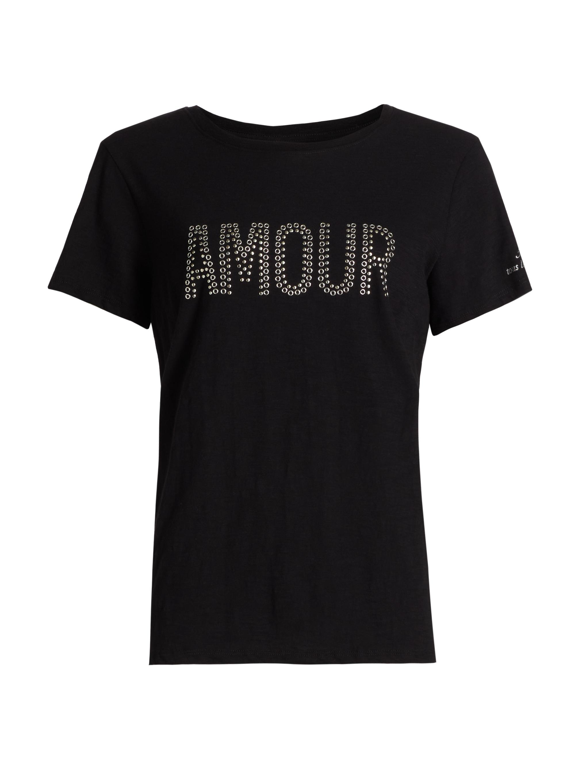 CINQ A SEPT Women's Armour Studded T-Shirt - Black