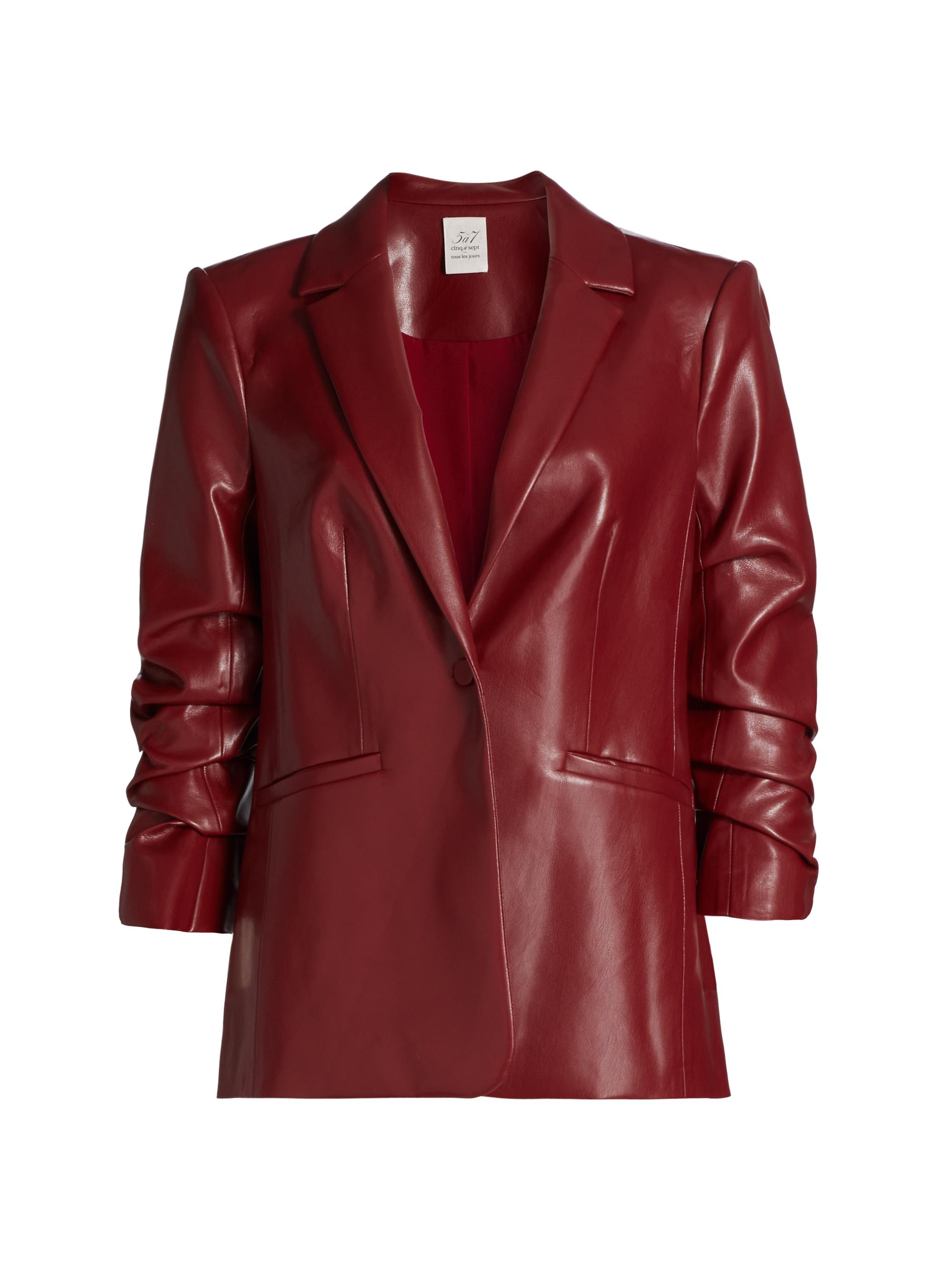 CINQ A SEPT Women's Kylie Vegan Leather Jacket - Rhubarb