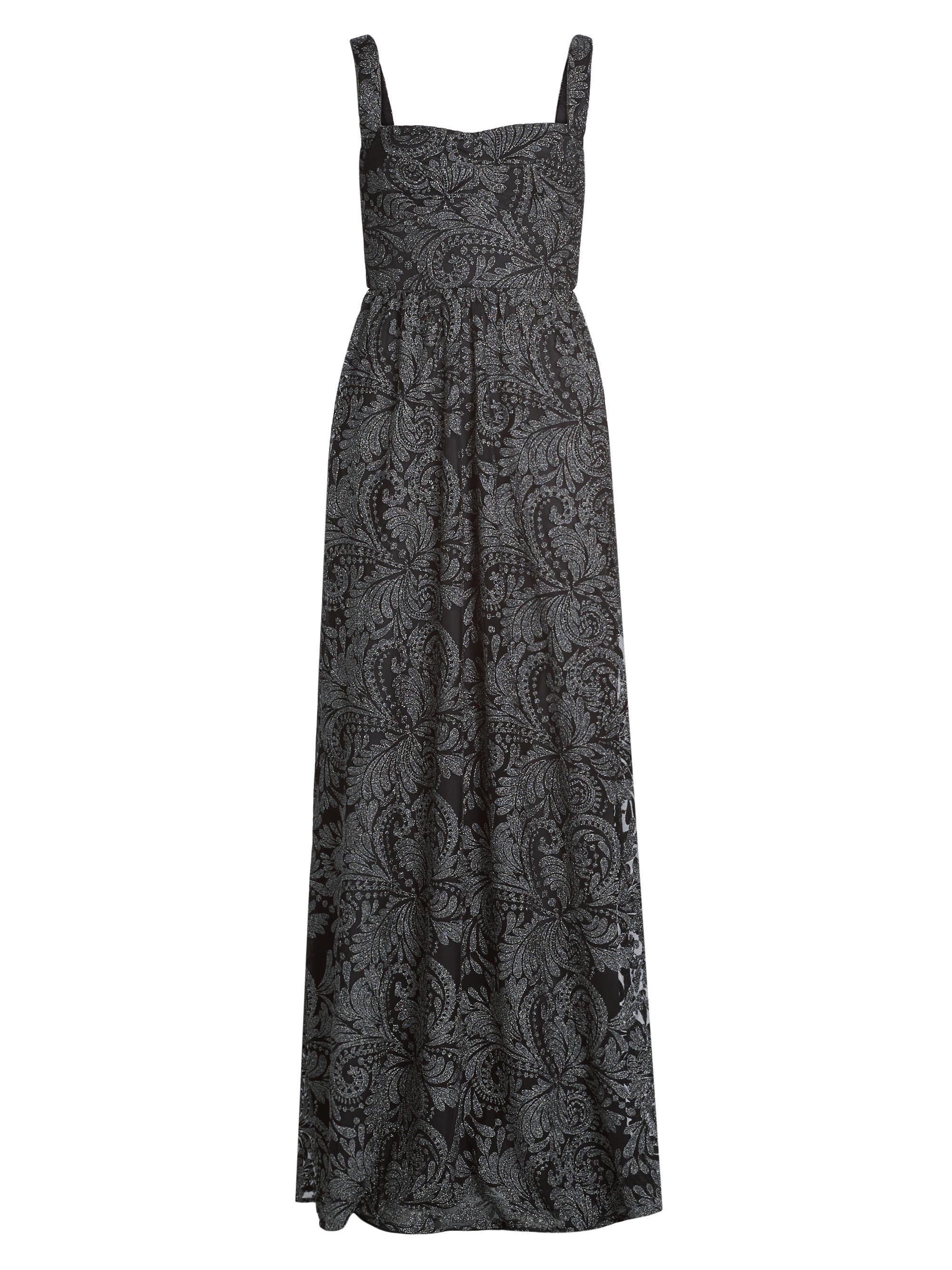 Saloni Women's Rachel Paisley Tulle Maxi Dress - Stardust