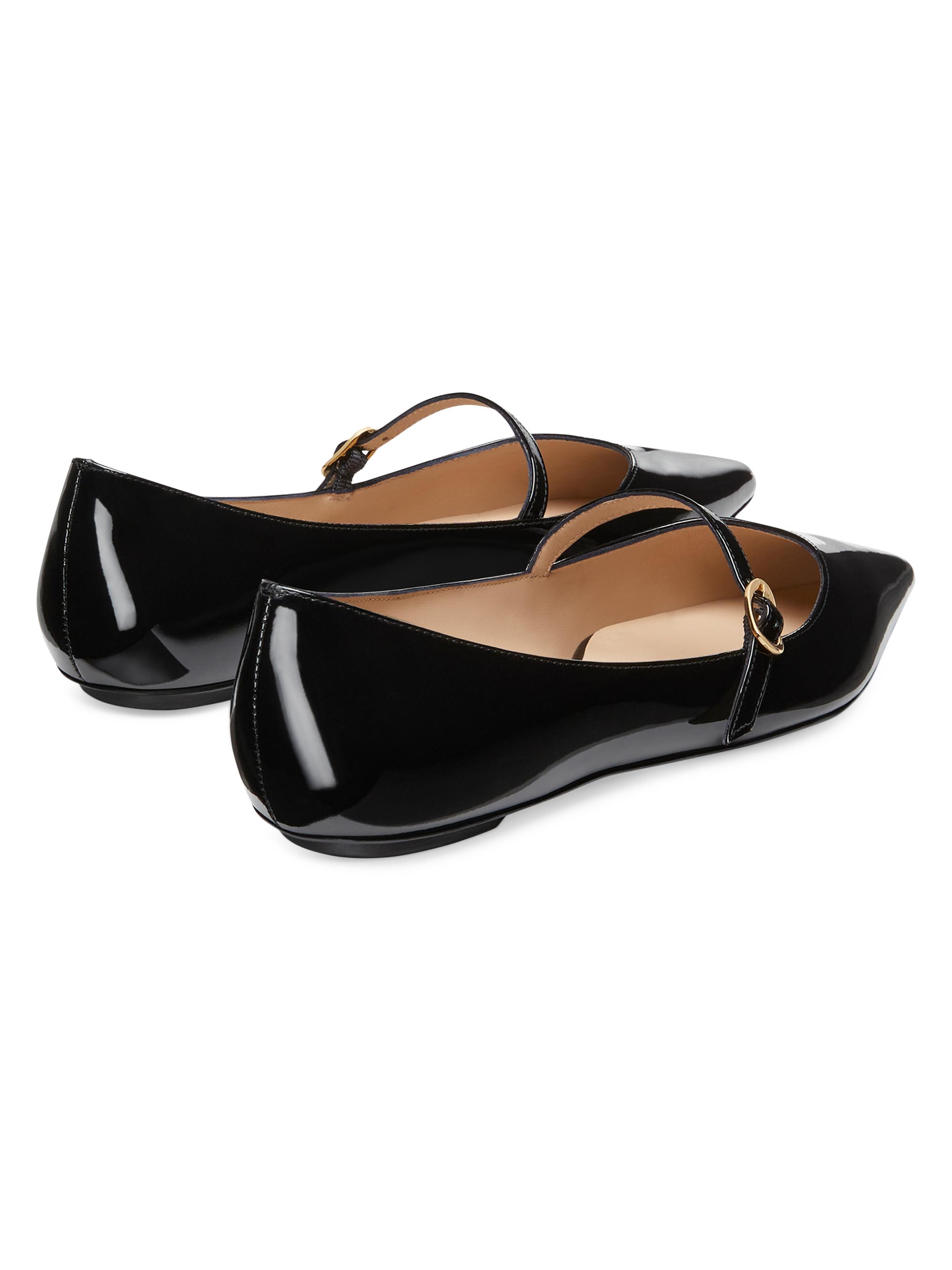 Stuart Weitzman Emilia Patent Leather Mary Jane Flats | Saks Fifth