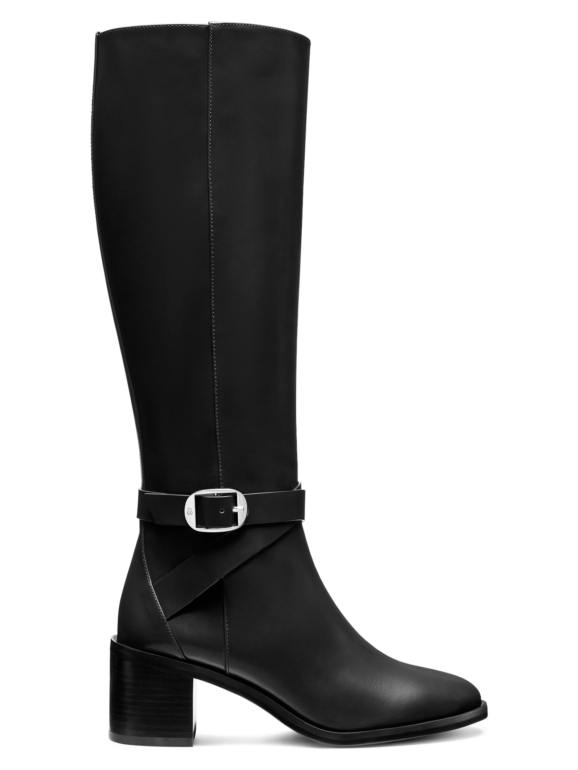Stuart Weitzman Women's Esme Belted Leather Boots - Black