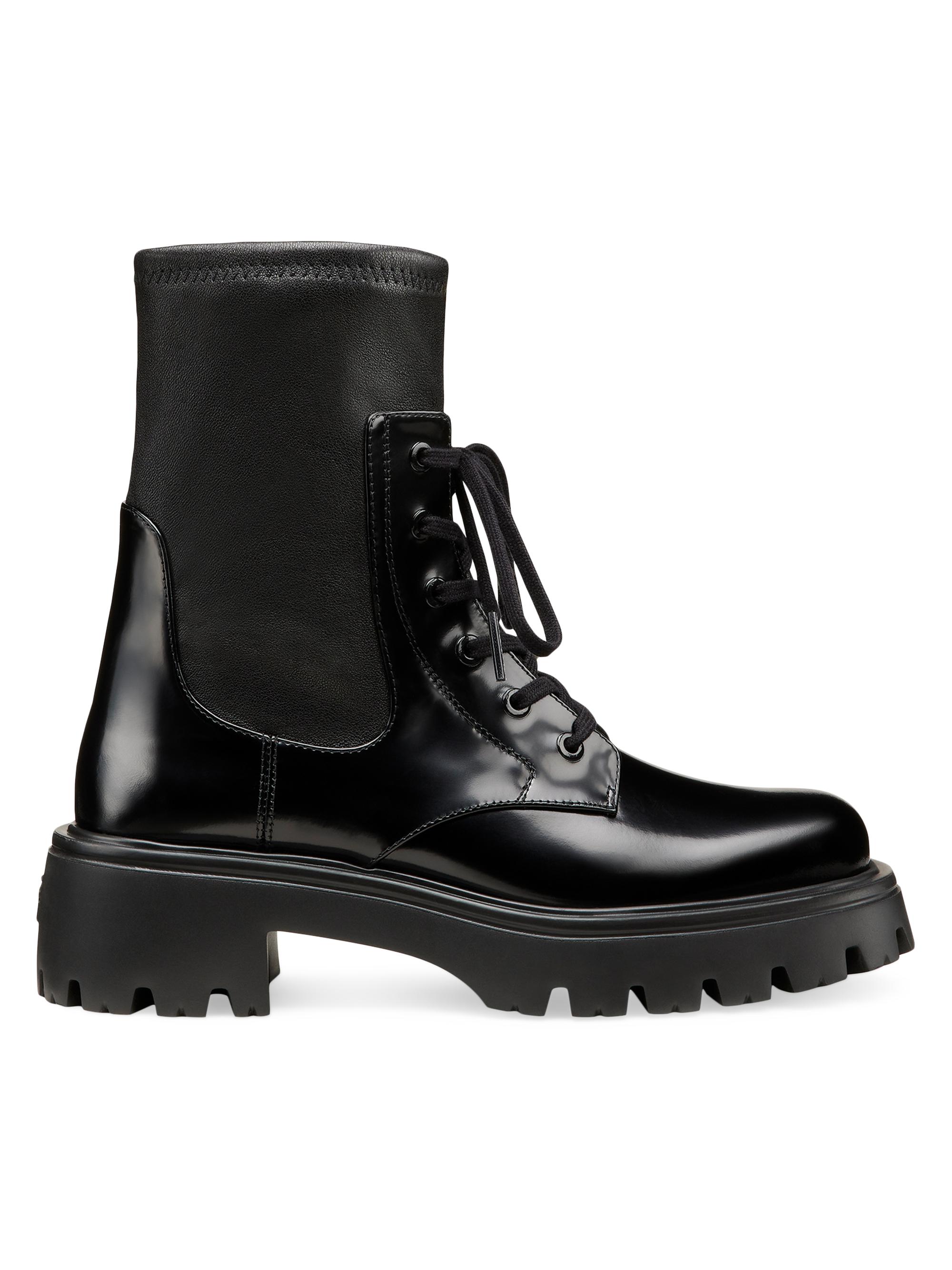 Stuart Weitzman Women's Everitt 50MM Leather Booties - Black