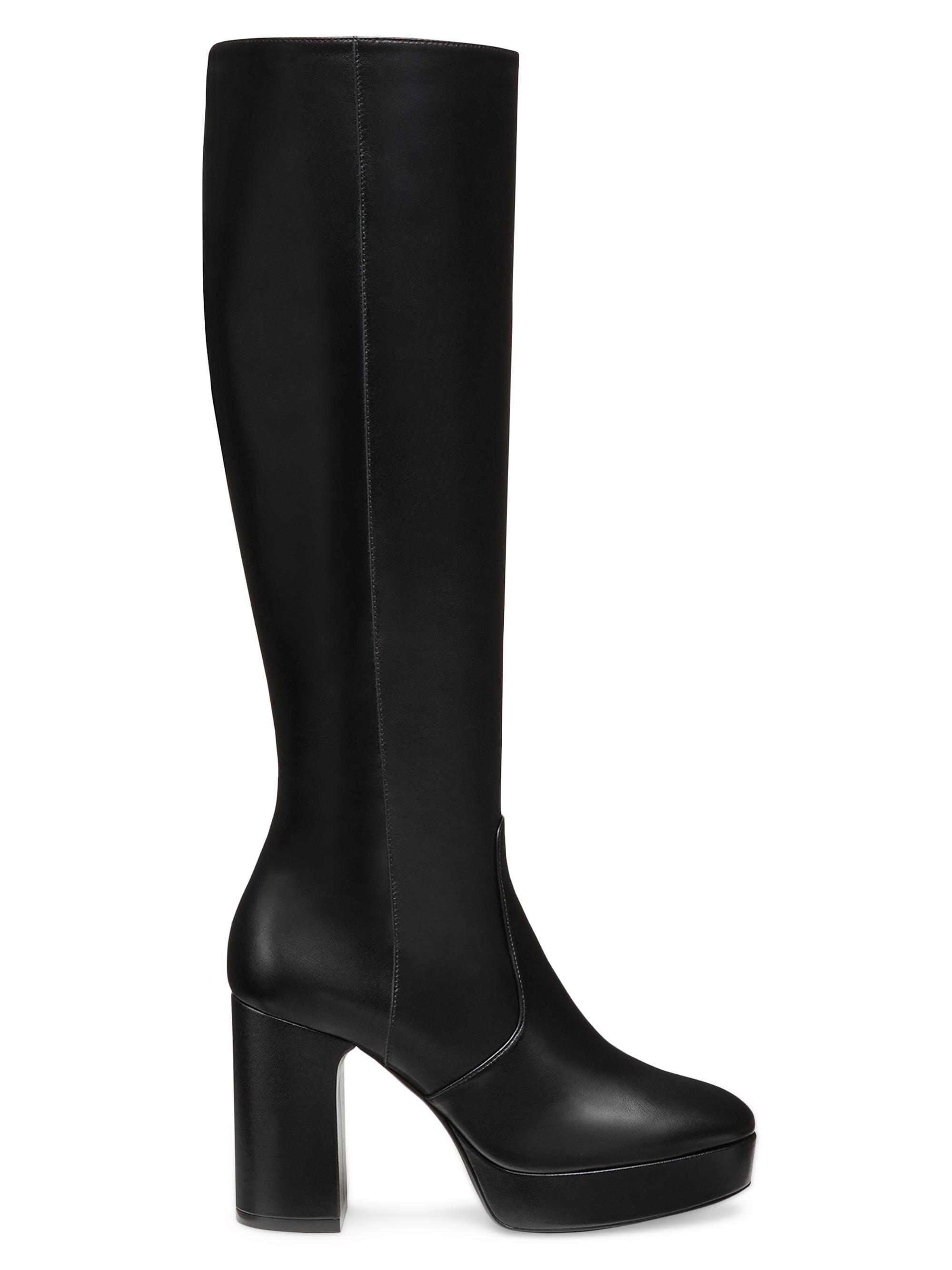 Stuart Weitzman Dayna 100MM Leather Platform Boots | Saks Fifth Avenue