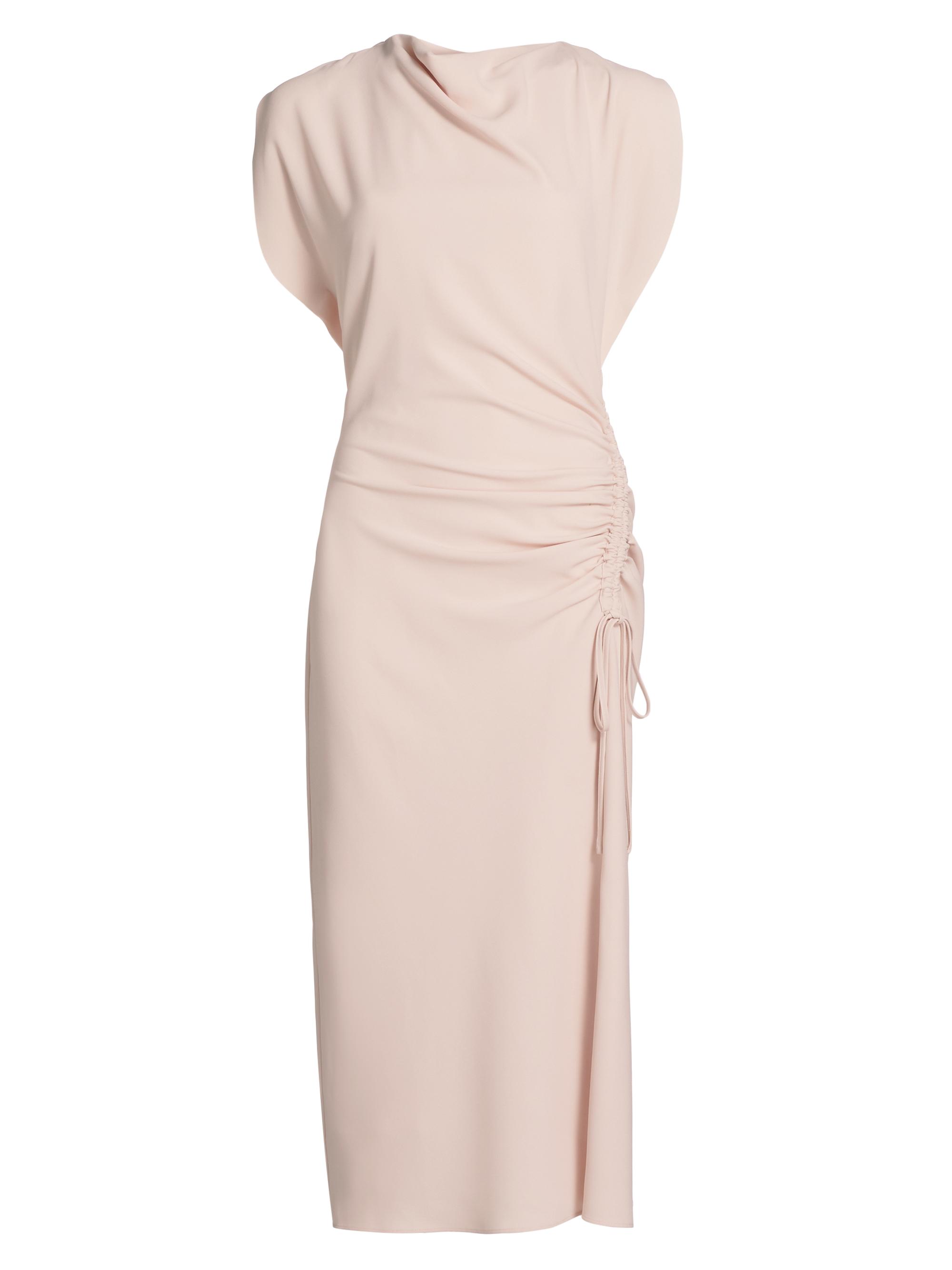 Reiss Women's Bonnie Side Drape Midi-Dress - Beige
