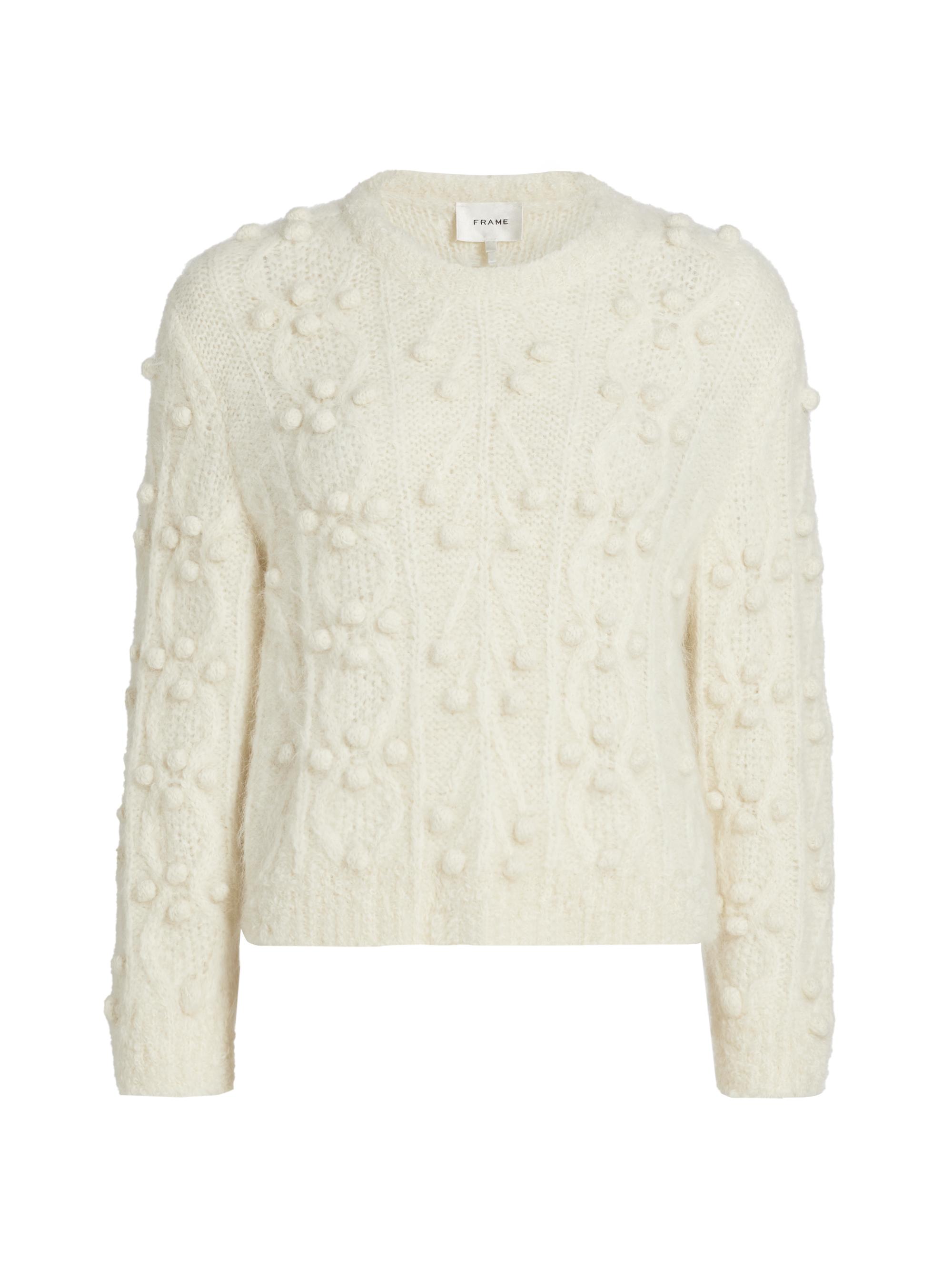 Frame Women's Popcorn Wool-Blend Sweater - Cream