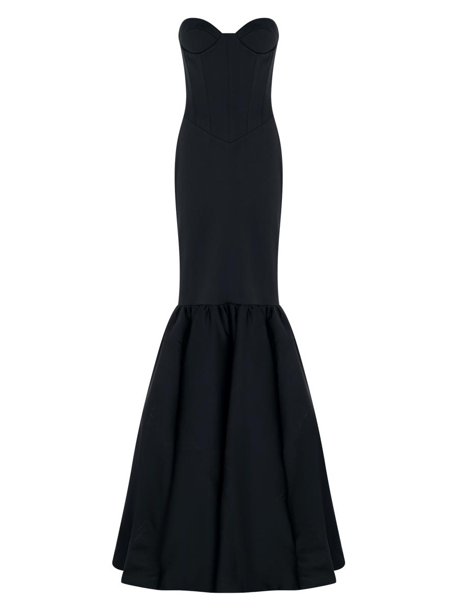 The New Arrivals Ilkyaz Ozel Inara Satin Bustier Mermaid Gown