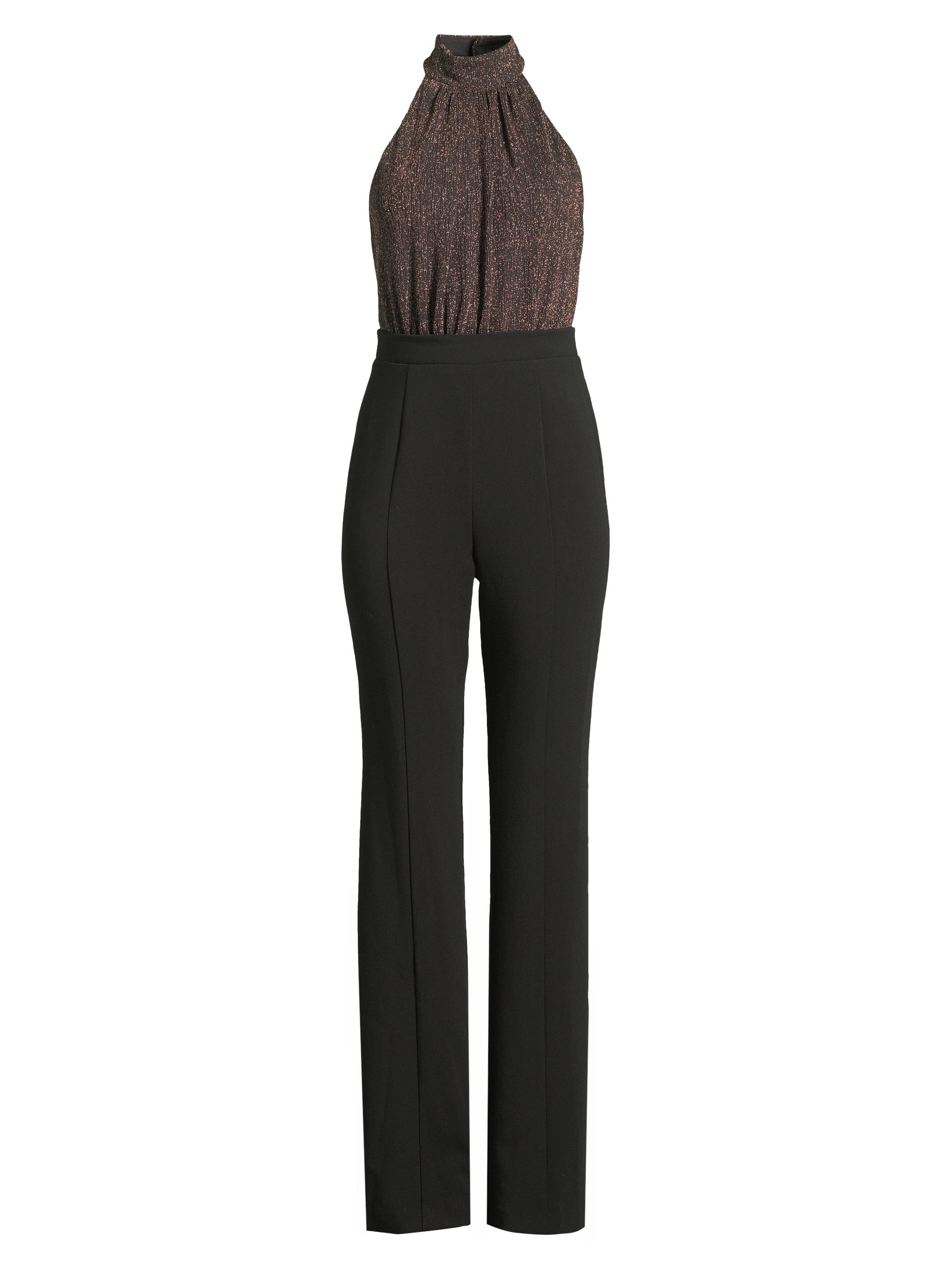 Black Halo Women's Genesis Sleeveless Jumpsuit - Lumiere Sparkle