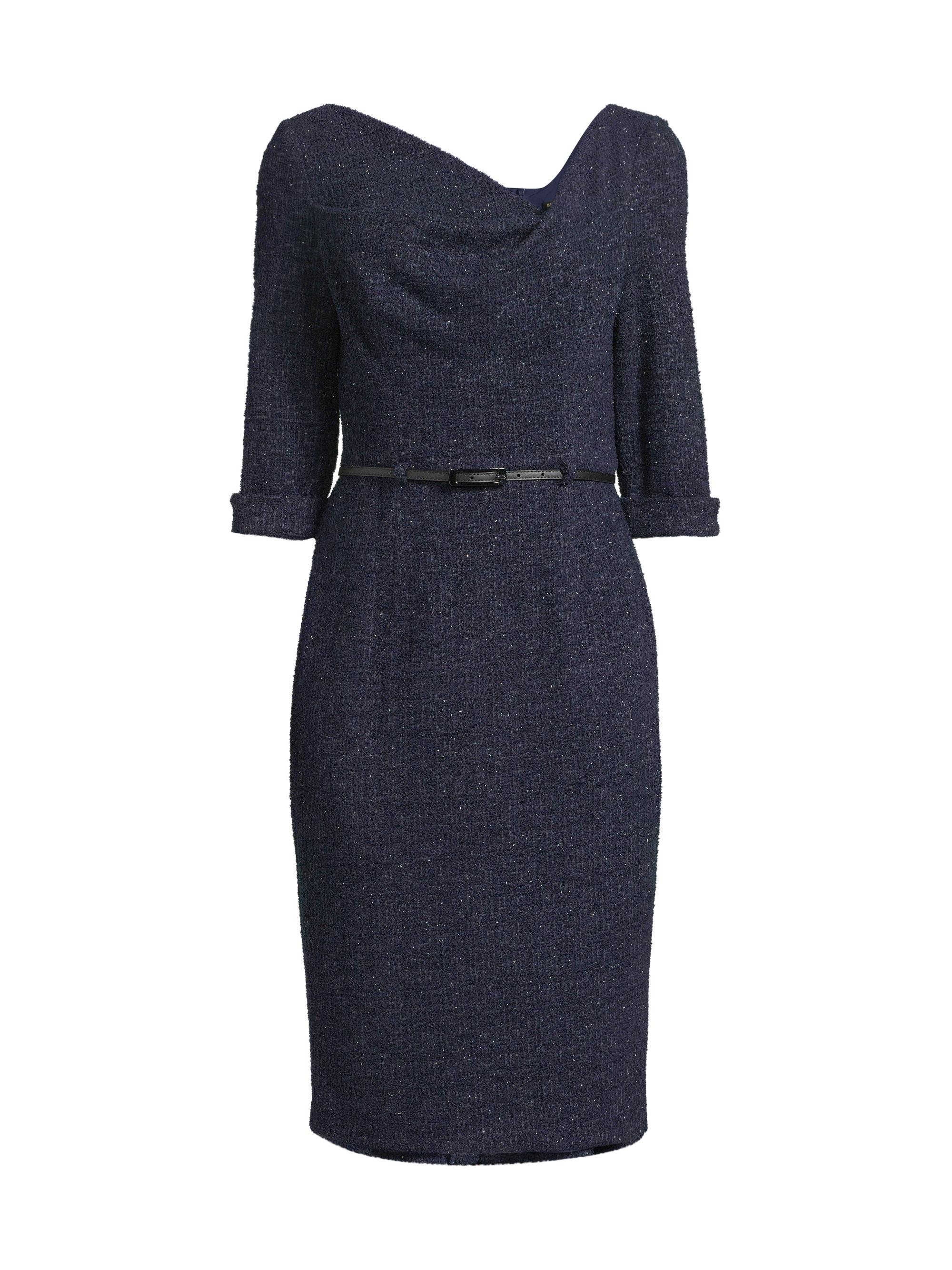 knee length dresses for ladies Halo Peplum Midi Dress in Sky Blue main image 1