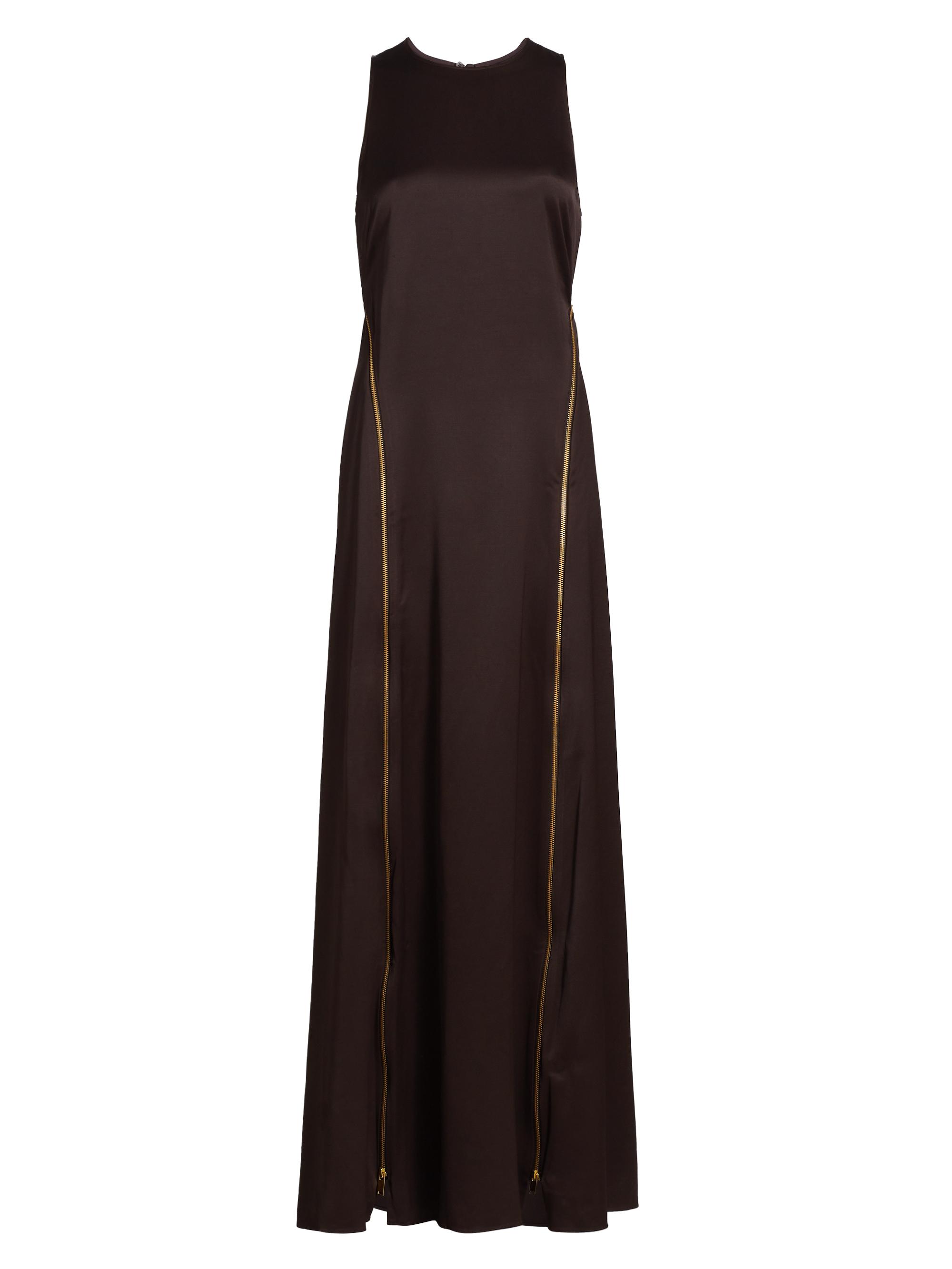 Reiss Atelier Women's Leanna Zipper Gown - Chocolate