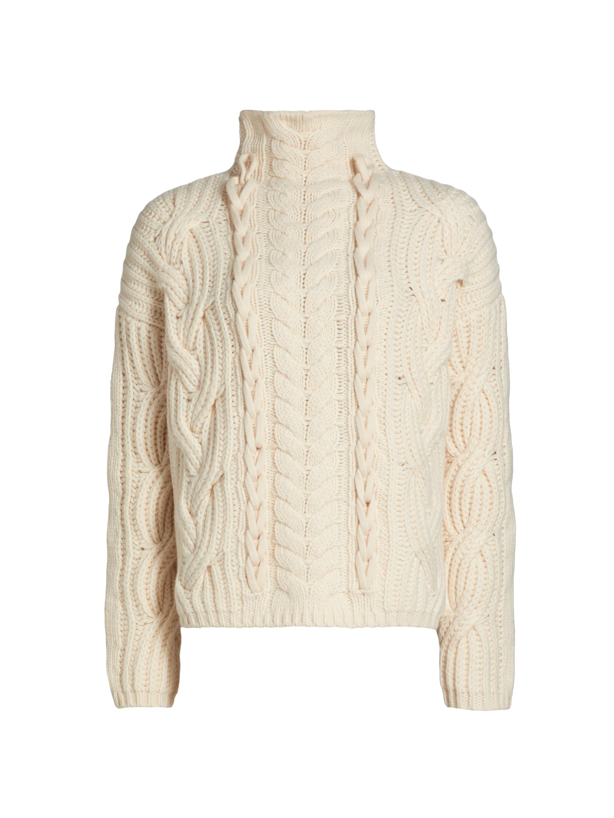 Reiss Atelier Women's Aubrey Cable-Knit Sweater - Cream