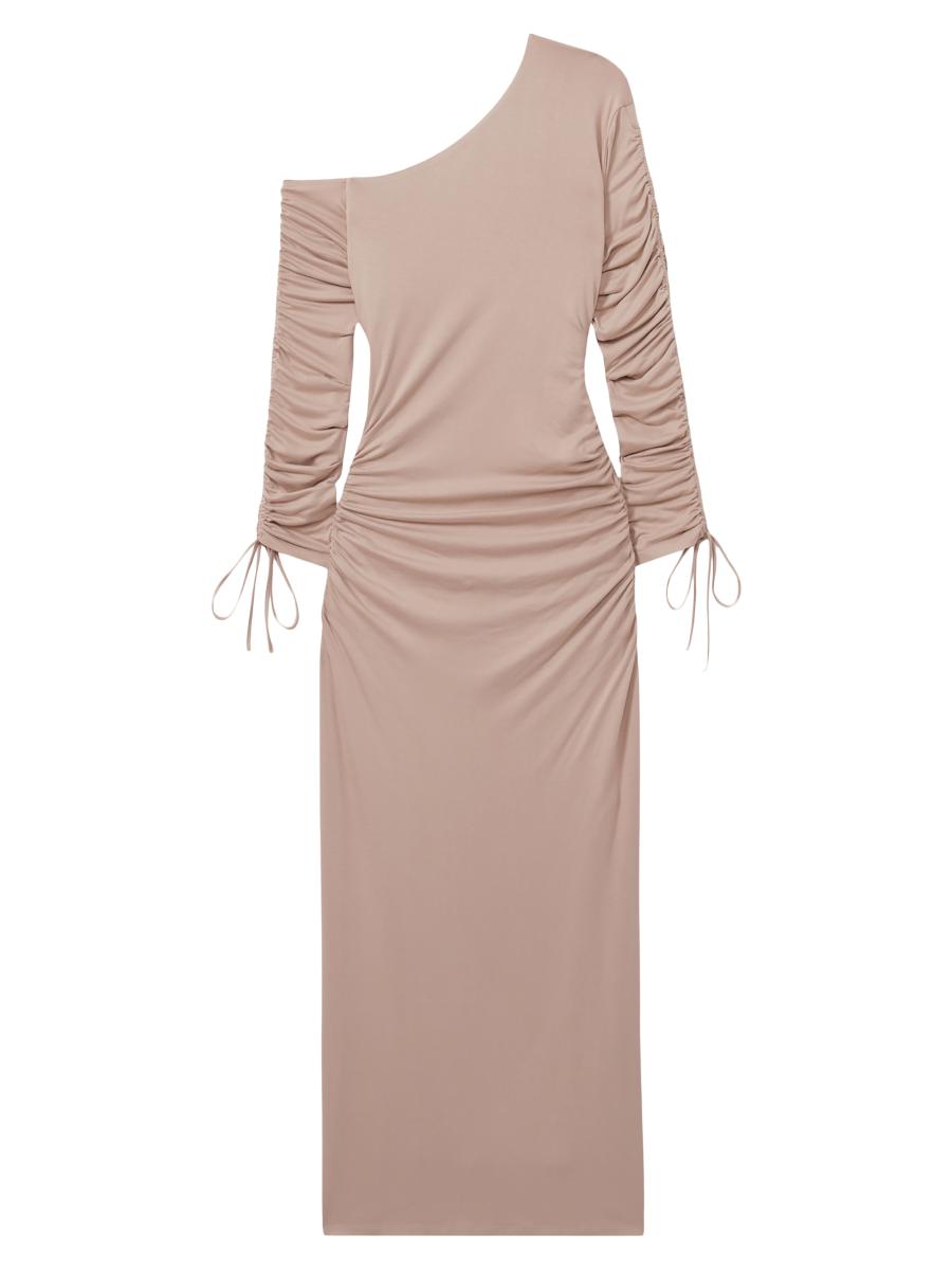 【海外限定】REISSドレス☆Kiera Textured Drape Midi Dress, Cr REISS Kiera Textured Drape Neck Dress | Bloomingdale's