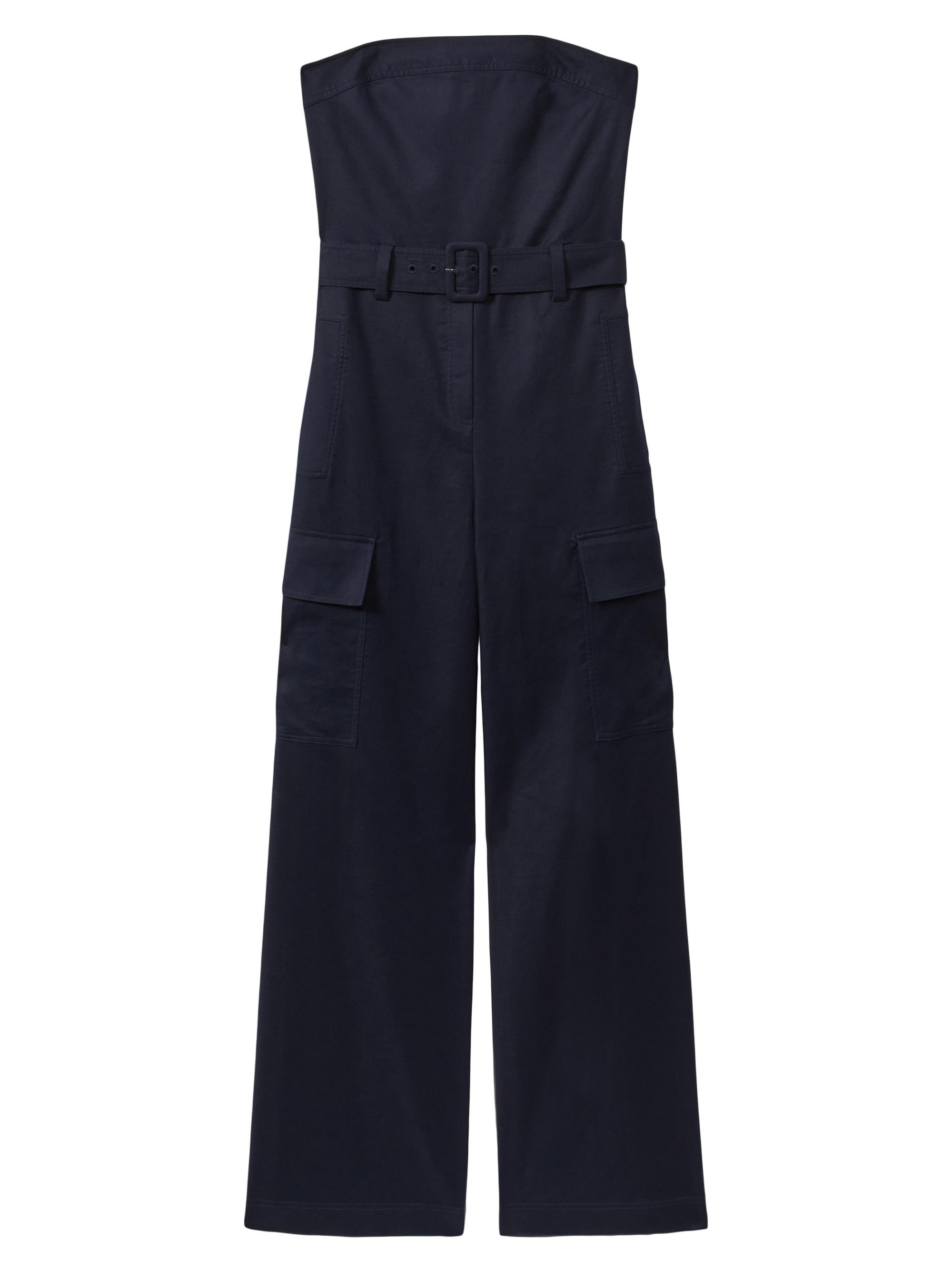 Reiss Women's Lois Bandeau Belted Jumpsuit - Navy