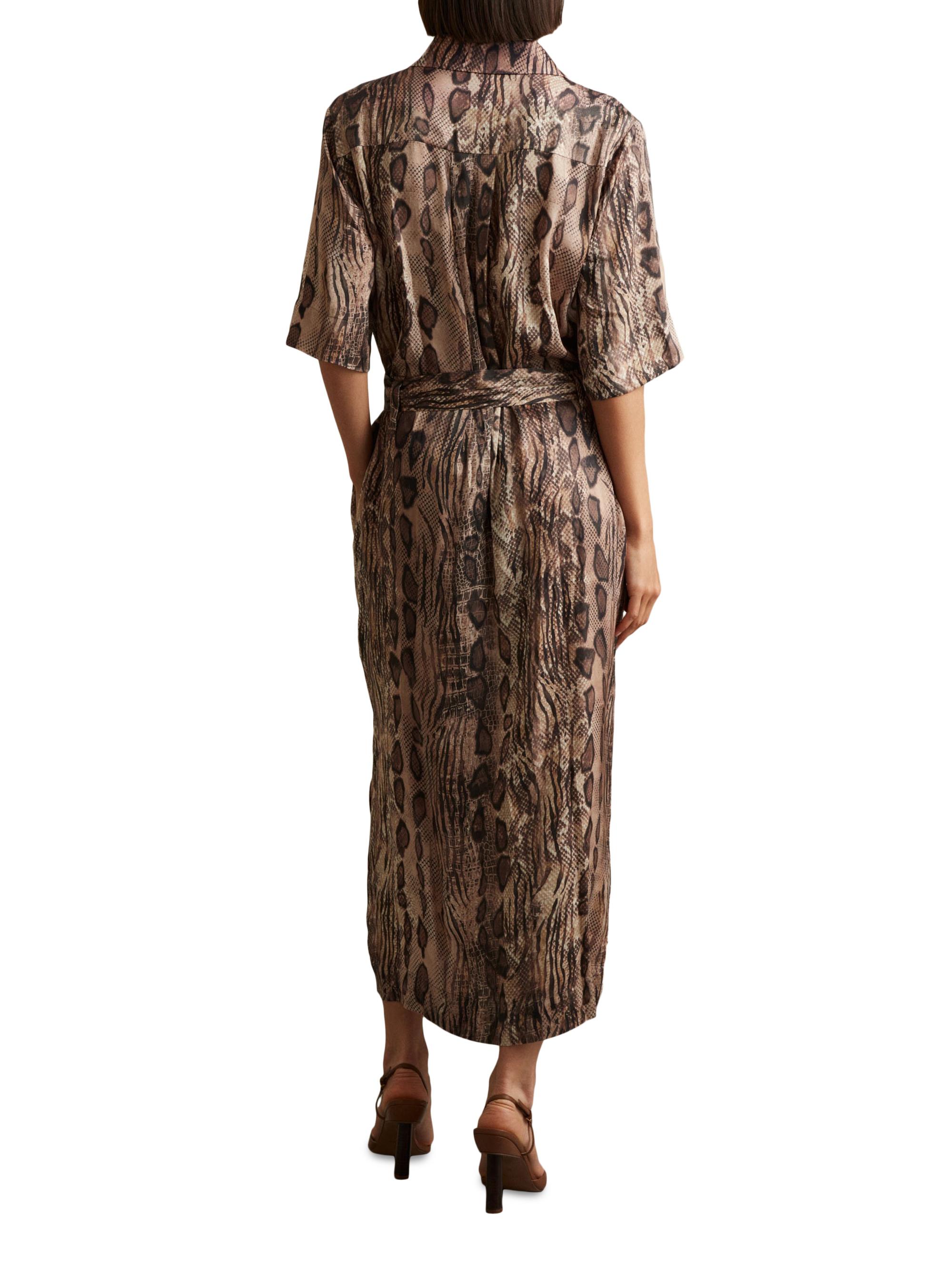 knee length dresses for ladies DROP IT LOW SNAKE MIDI DRESS  AKIRA