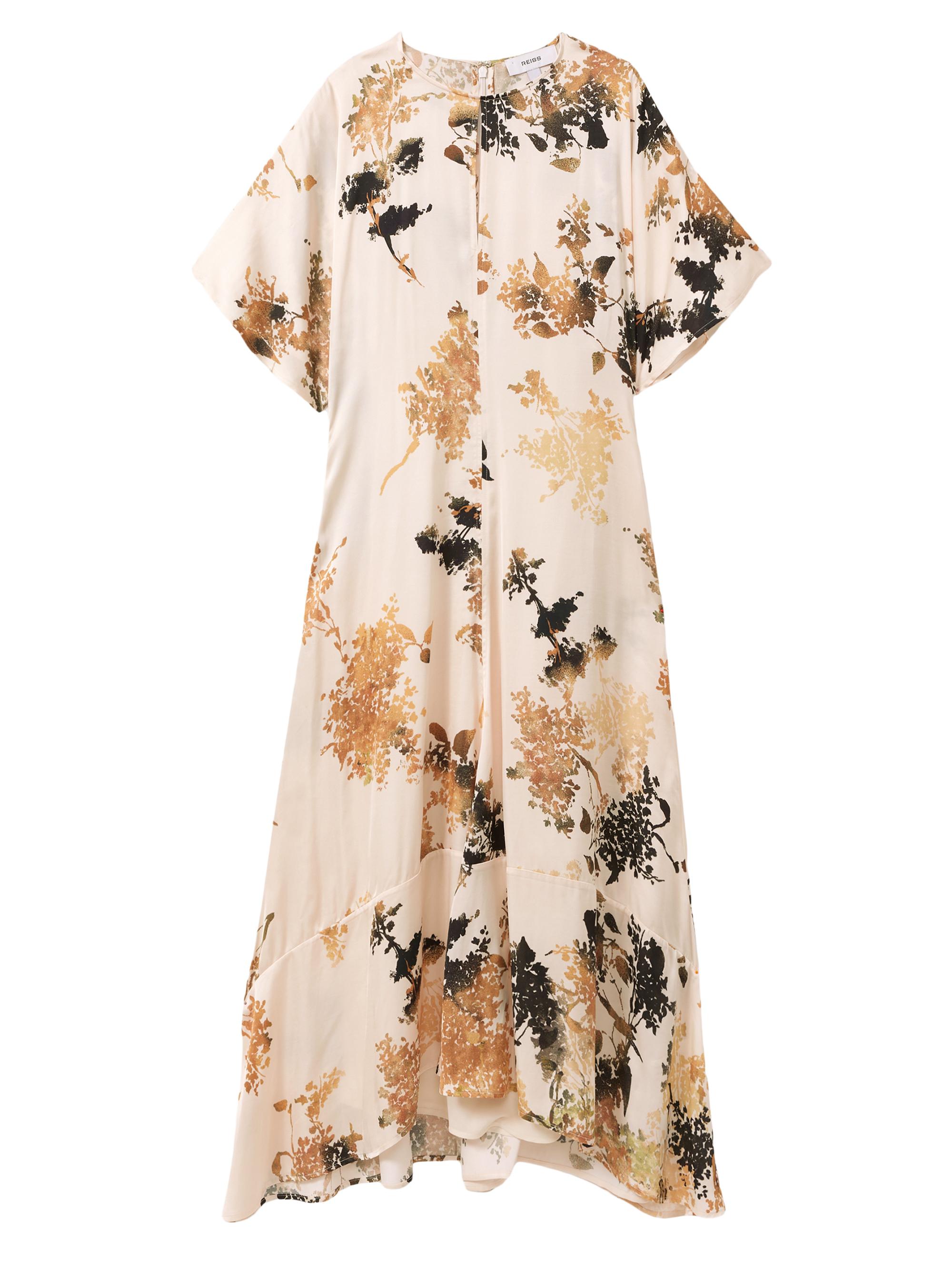 Reiss Women's Chrissy Floral Midi-Dress - Beige