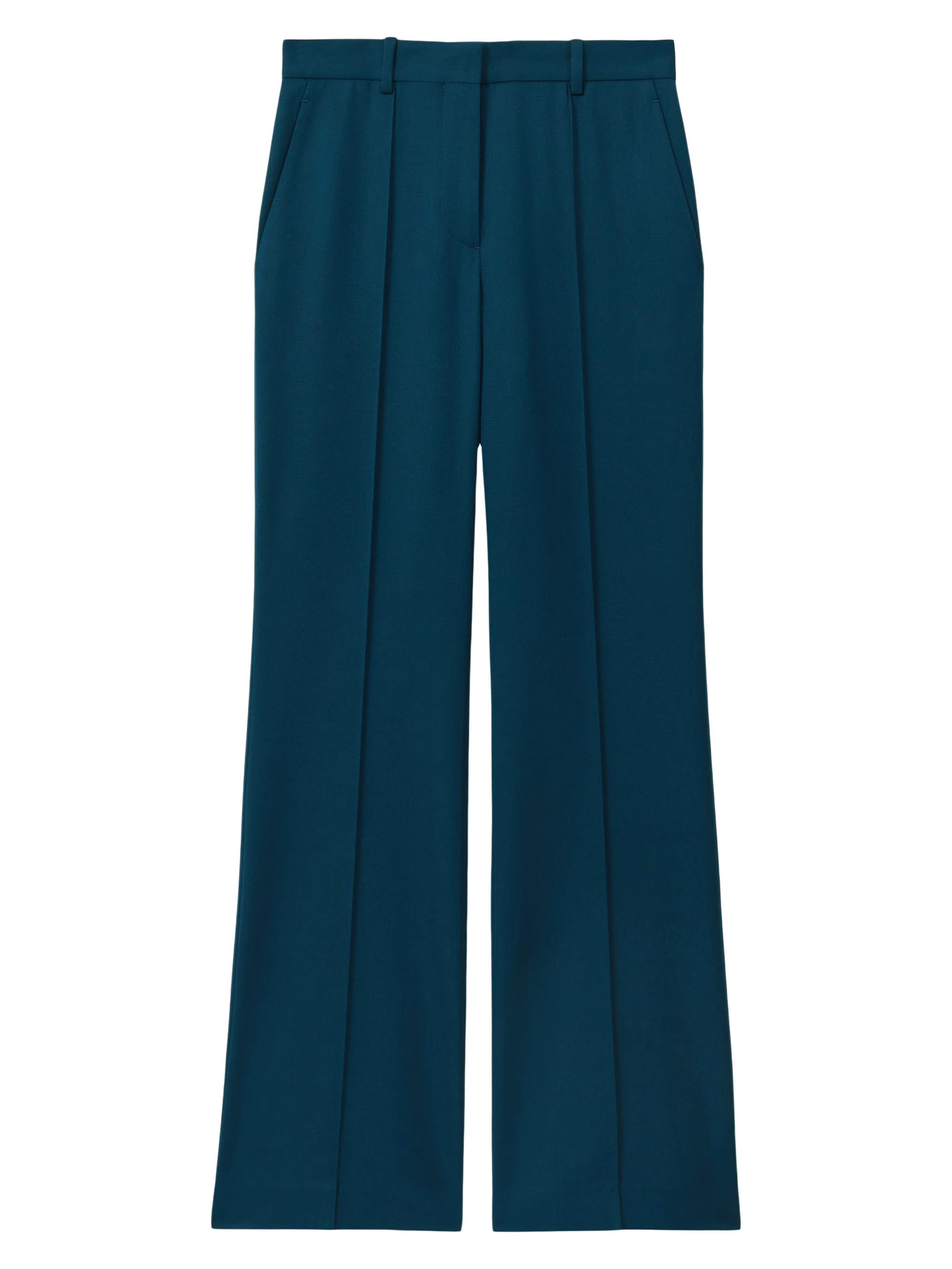 Reiss Women's Jade Wide-Leg Trousers - Teal