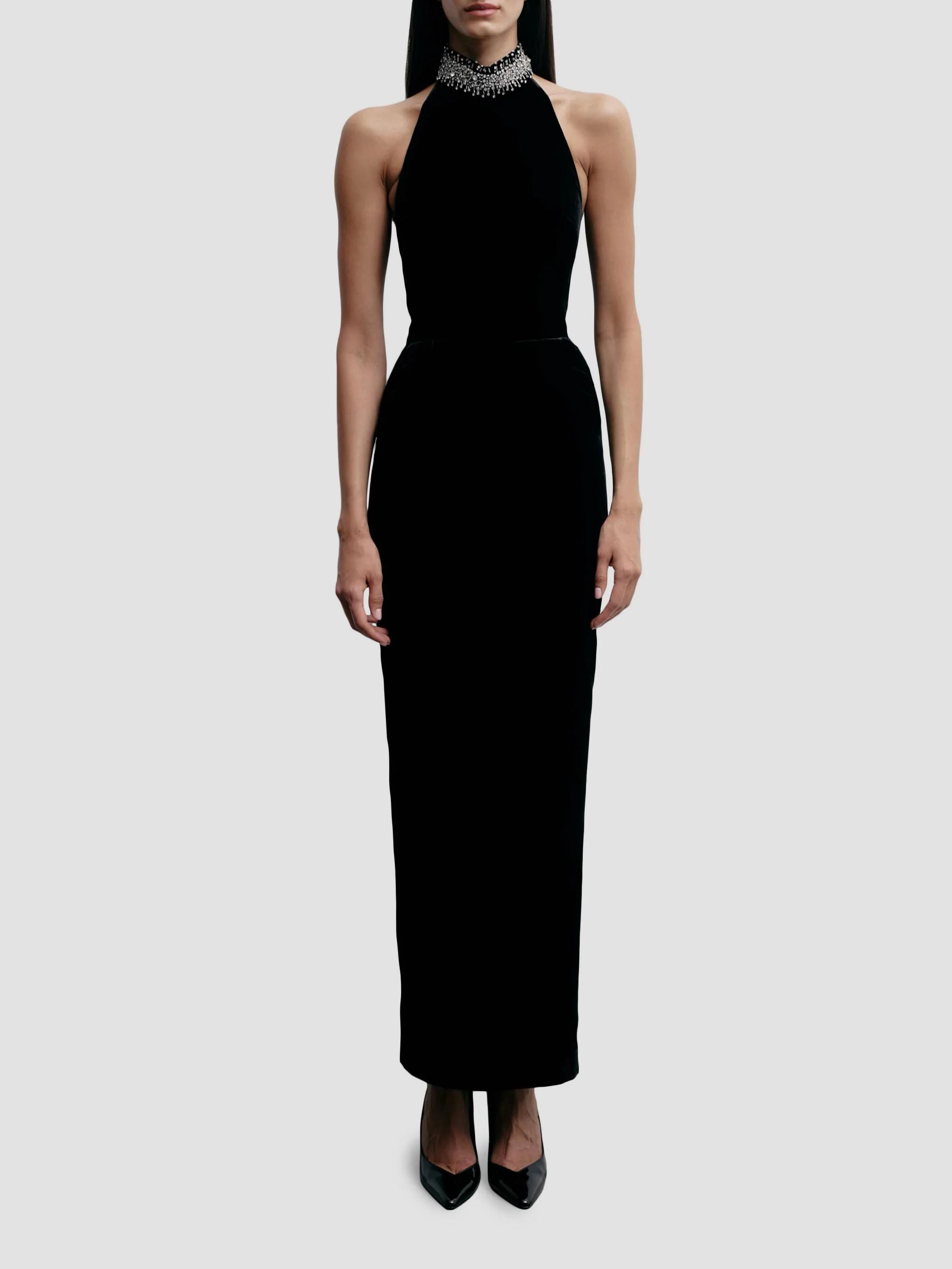 The New Arrivals Ilkyaz Ozel Hemingway Crystal-Embellished Silk Maxi ...