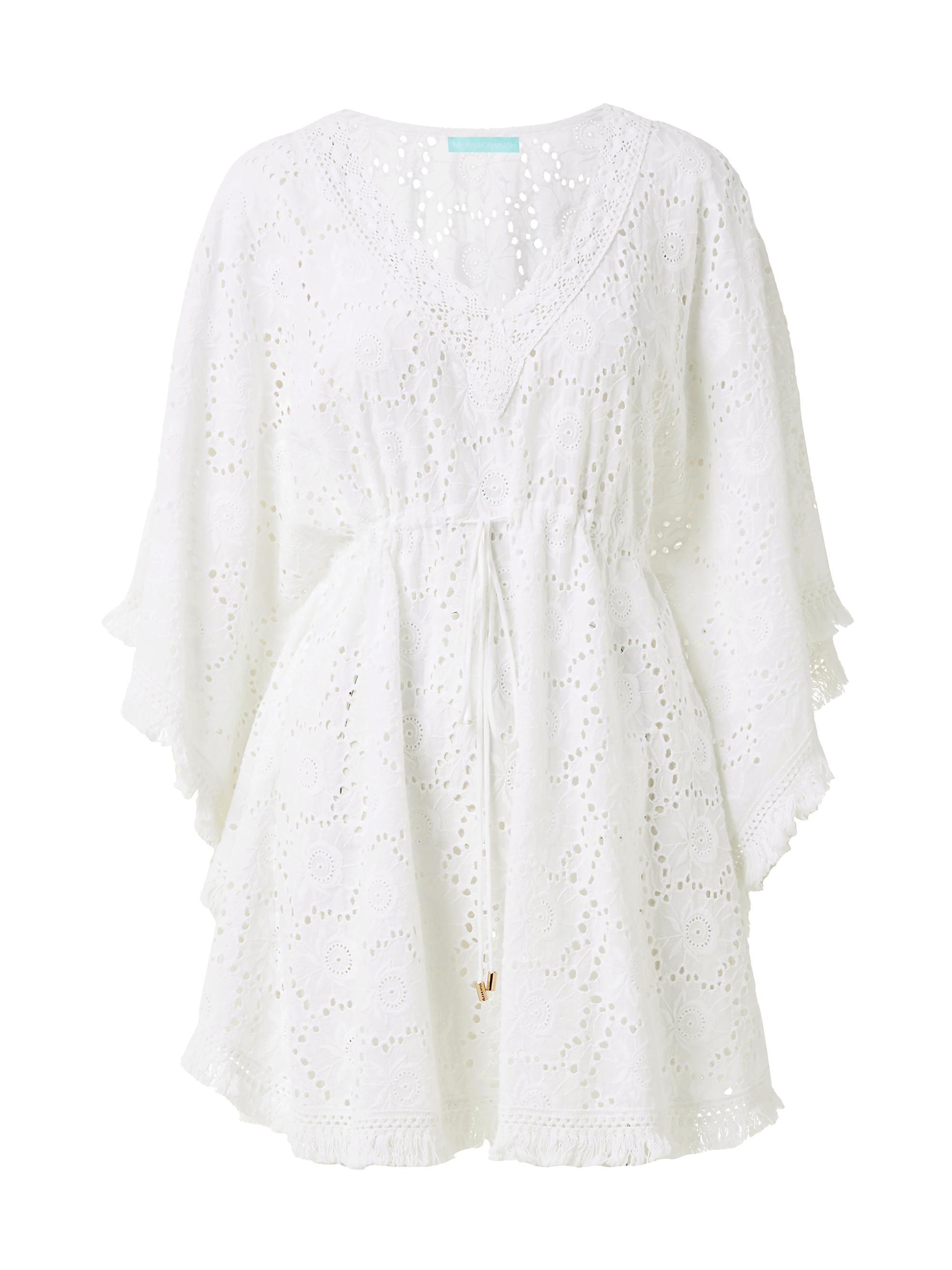 Melissa Odabash Women's Ivy Broderie Anglaise Caftan - White