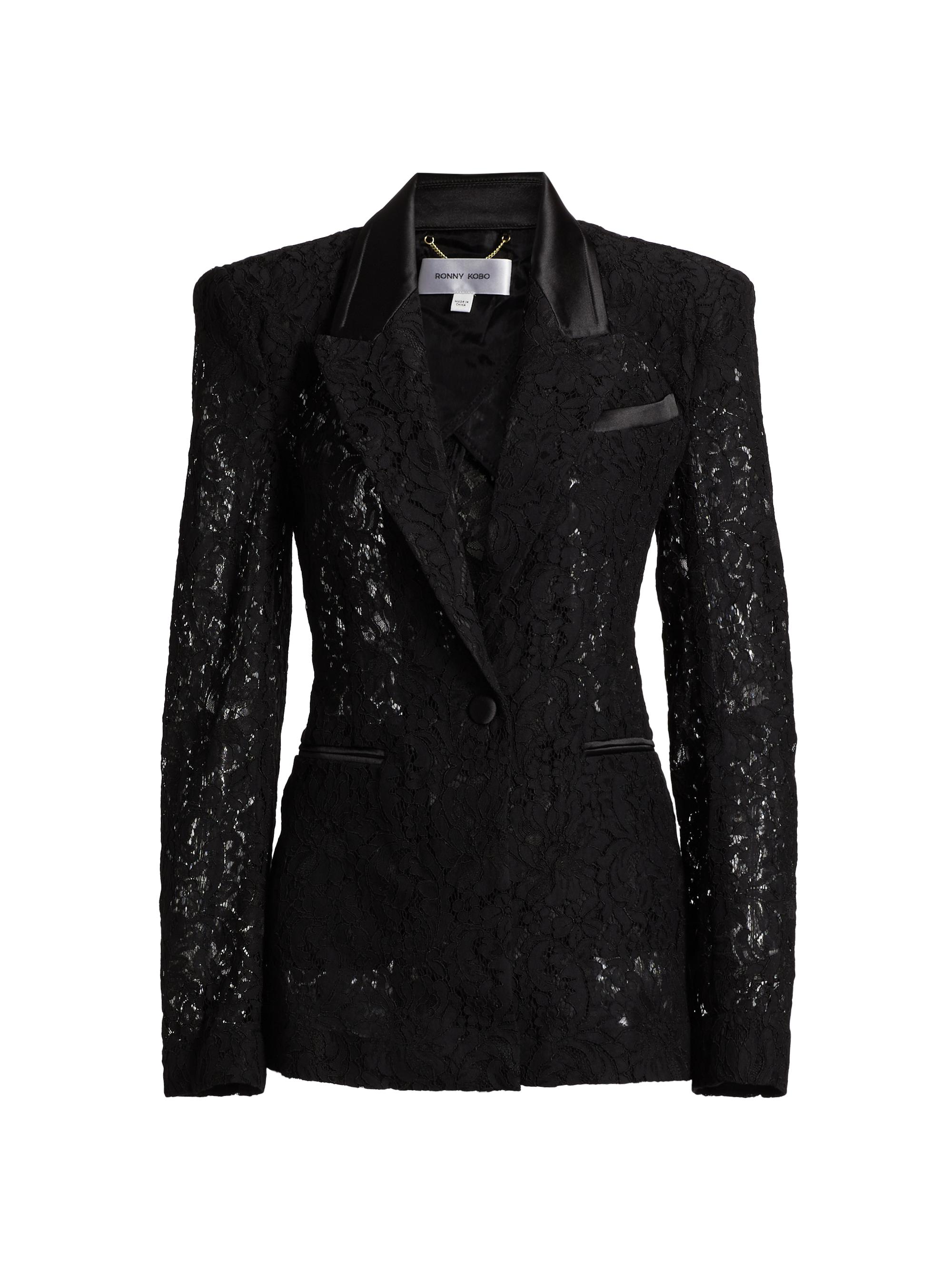 Ronny Kobo Women's Harlyn Lace Jacket - Black