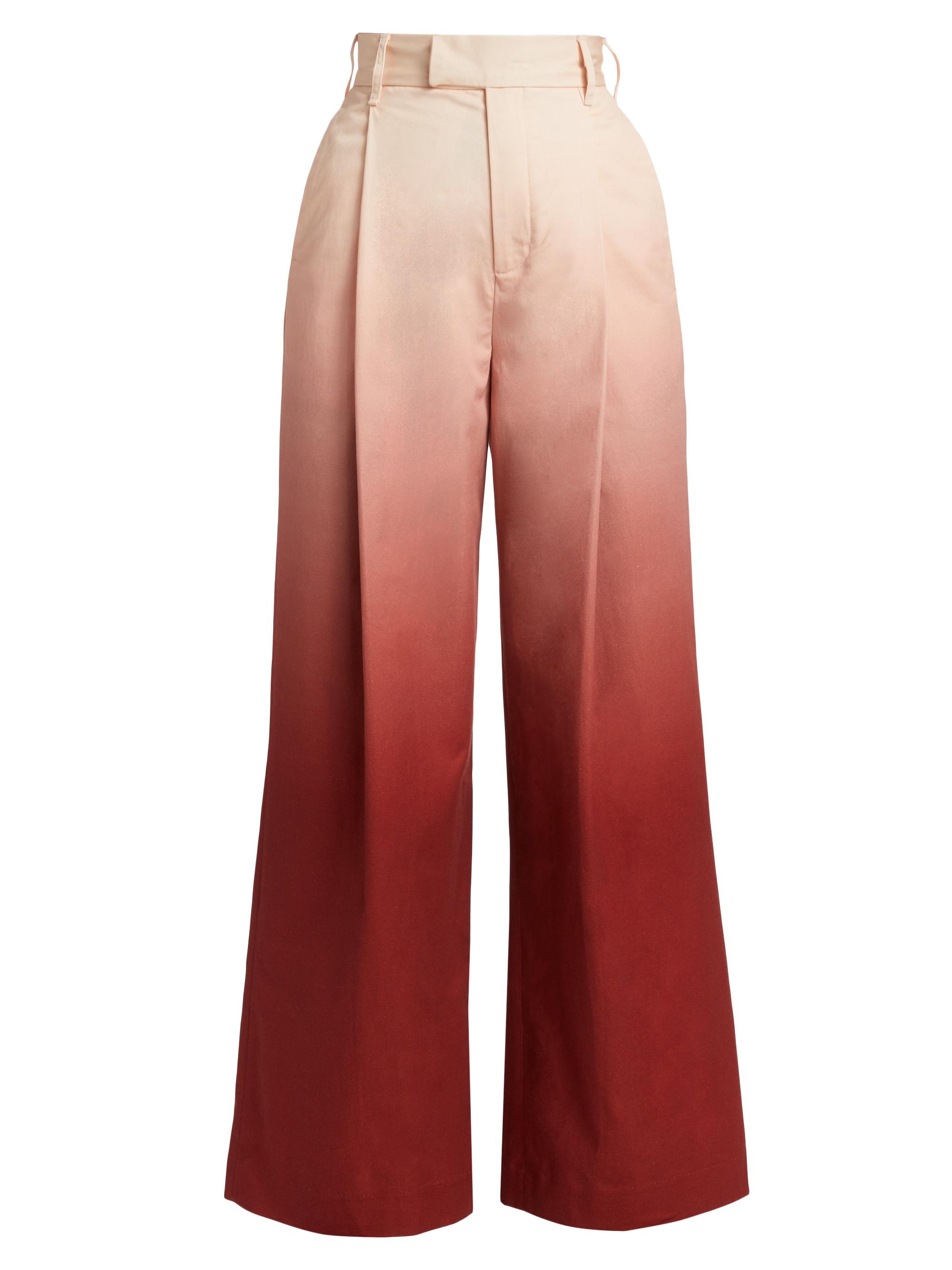 BruceGlen Women's Ombré Cotton High-Rise Wide-Leg Pants - Brown