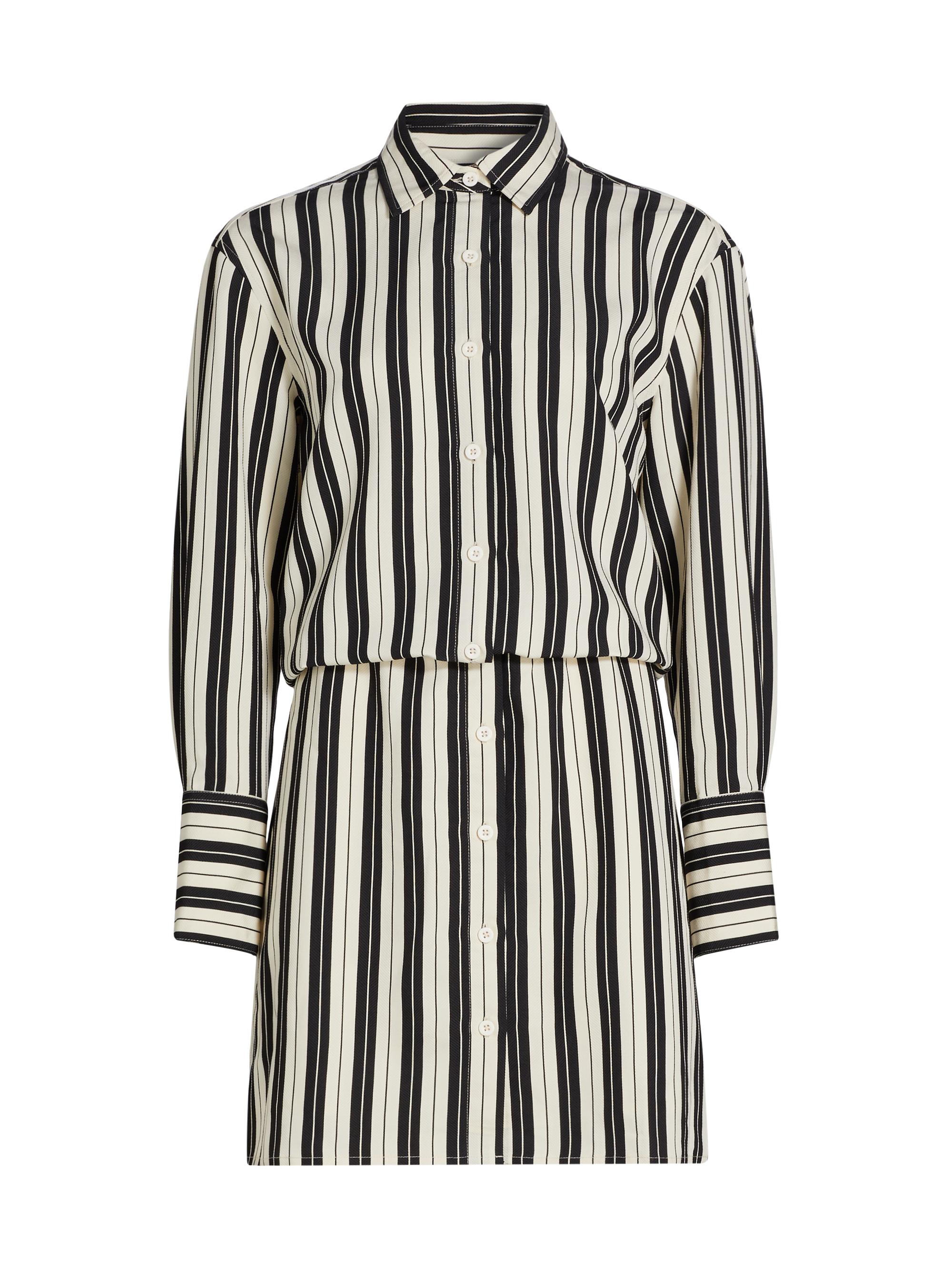 If Only Studio Women's Striped Shirtdress - Cream