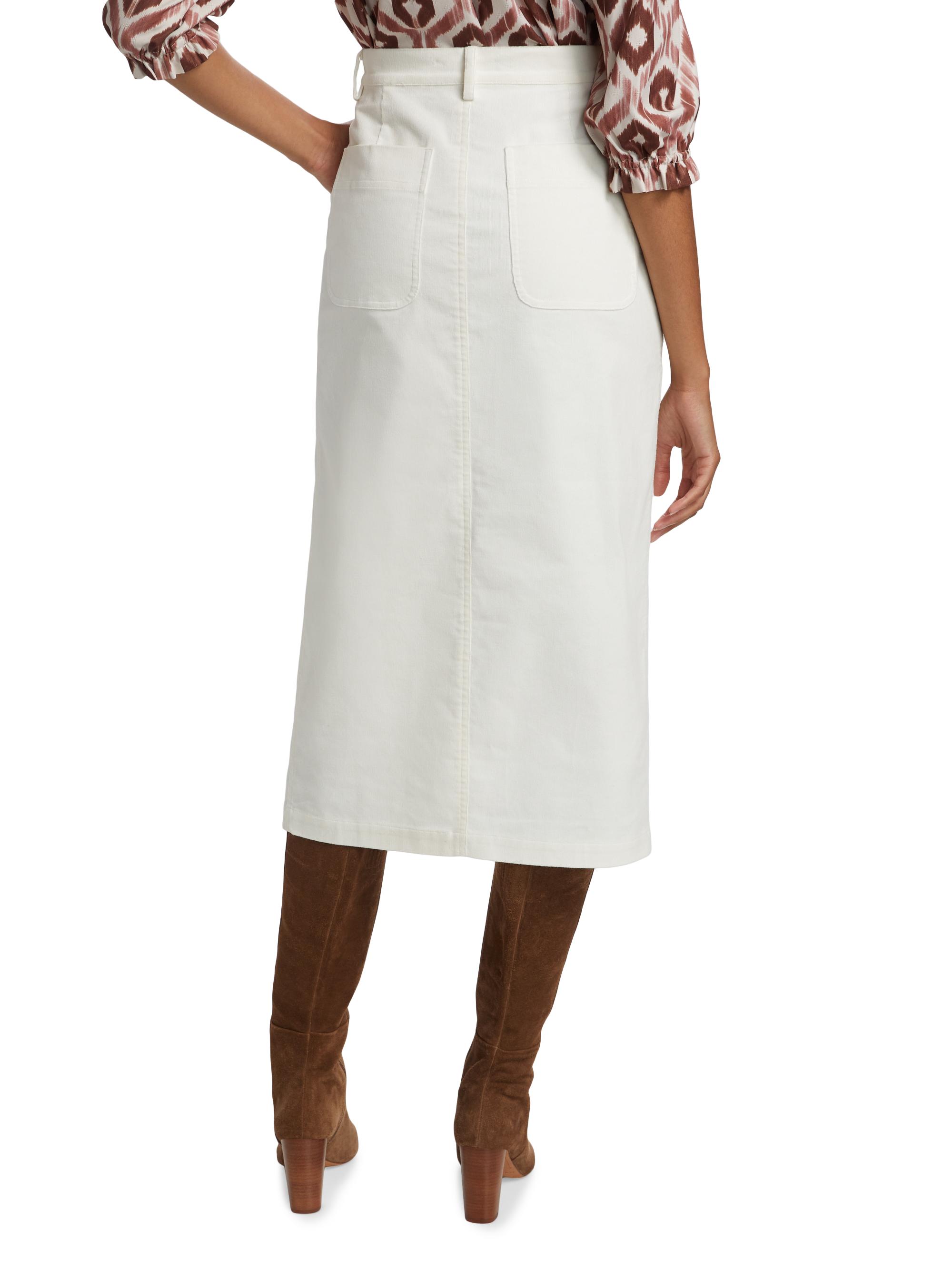 If Only Studio Stretch Corduroy Midi-Skirt | Saks Fifth Avenue