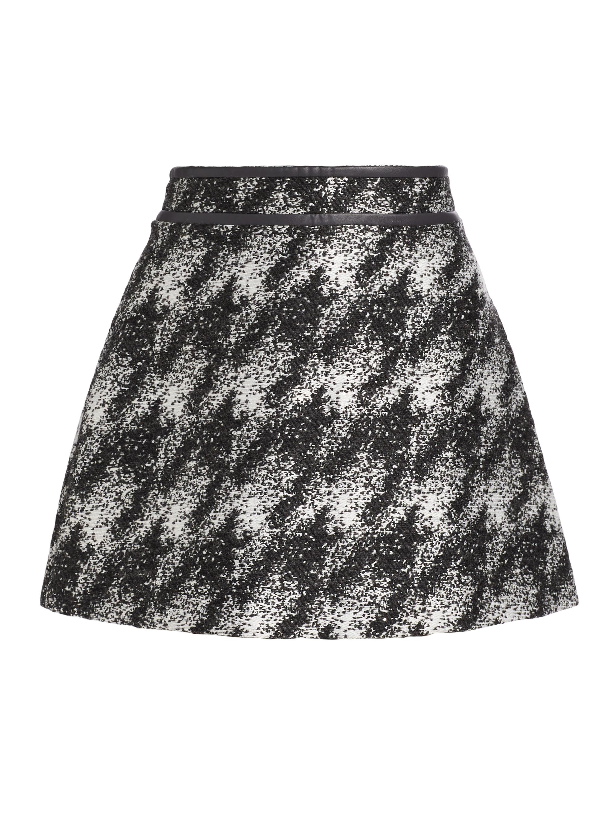 If Only Studio Women's Two-Tone A-Line Miniskirt - Charcoal White